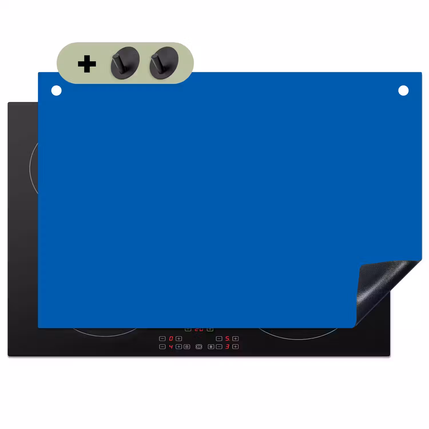 Classic - Azure - Blauw Inductie beschemer met haakjes klein 777 -3d