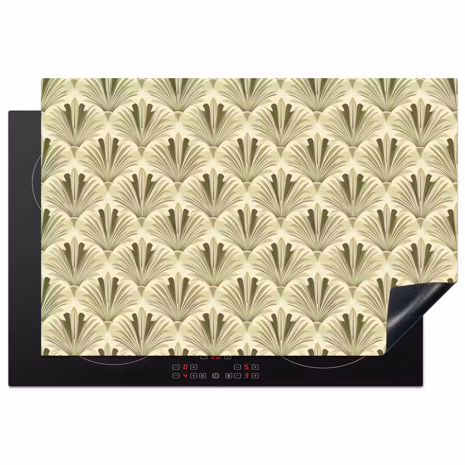 Klassiek - Waaier - Groen Inductie beschermer vinyl 3mm klein 276 -3d