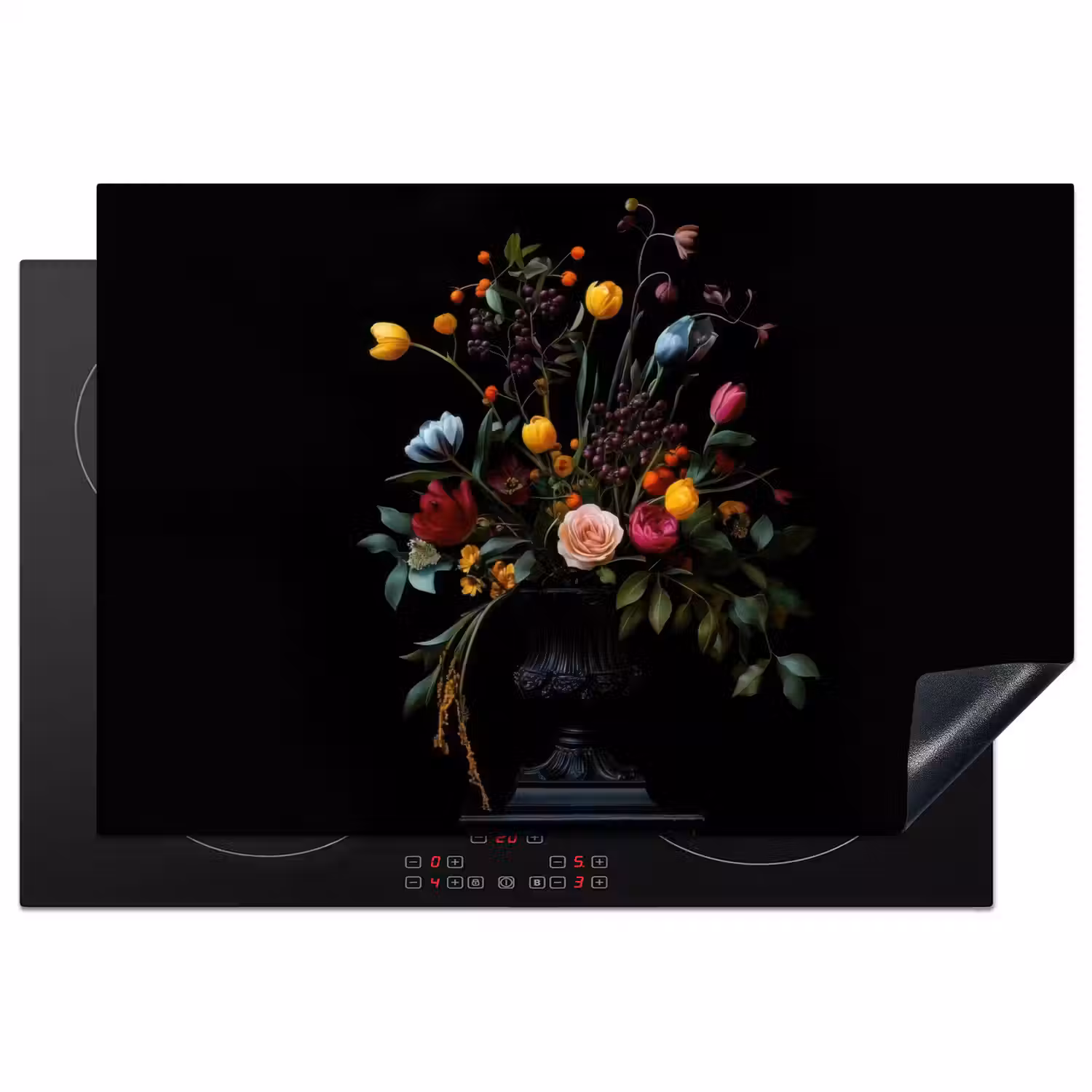 Klassiek - Vaas - Boeket - Bloemen Inductie beschermer vinyl 3mm klein -3d