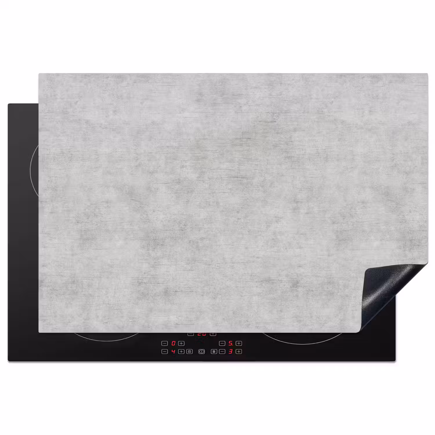 Beton - Grijs - Industrieel - Patroon Inductie beschermer vinyl 3mm klein 276 -3d