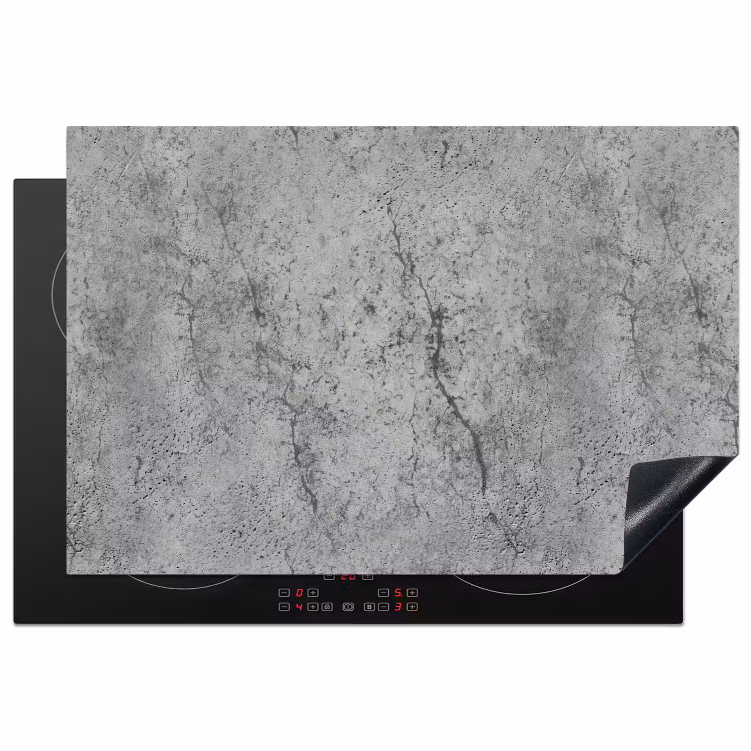 Beton - Muur - Industrieel - Patronen Inductie beschermer vinyl 3mm klein 276 -3d