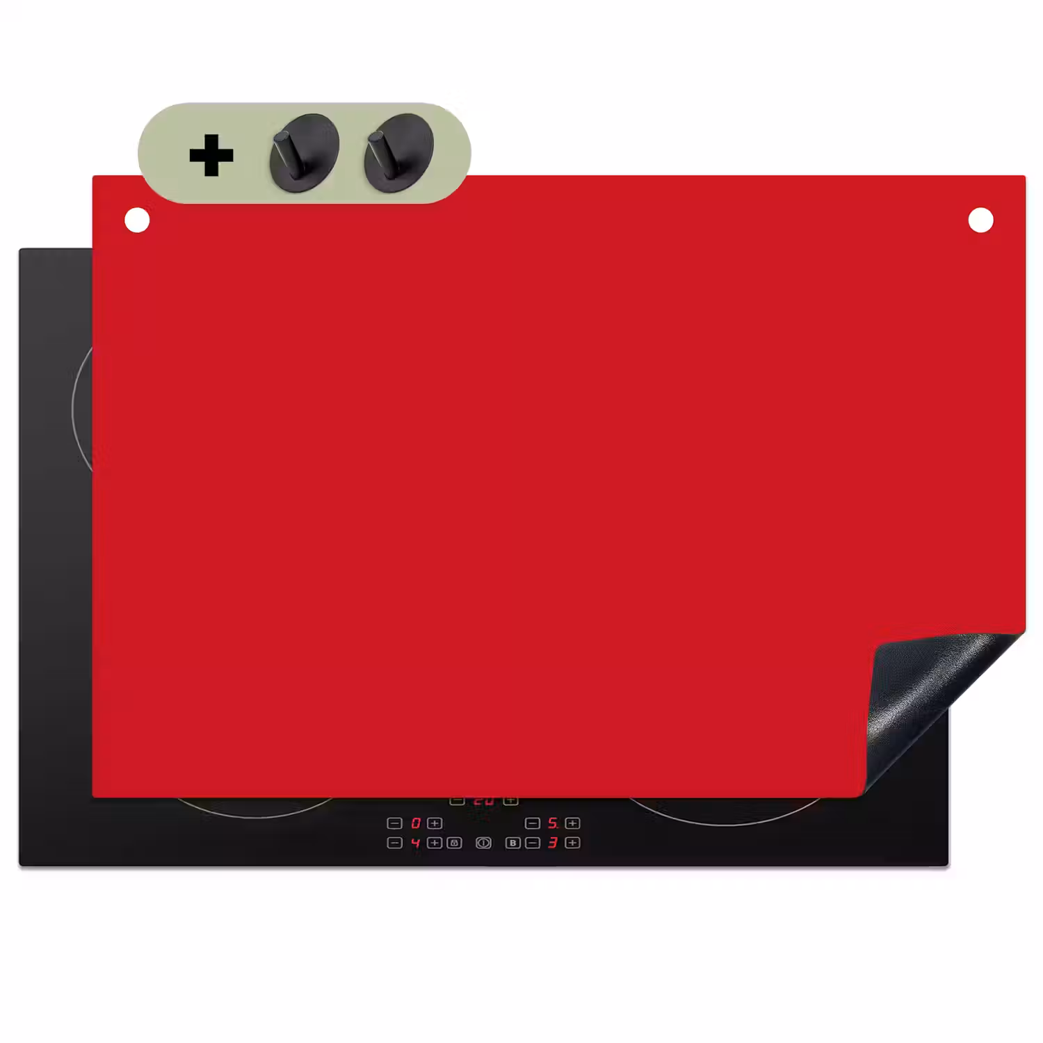 Crimson - Velvet - Rood Inductie beschemer met haakjes klein 777 -3d