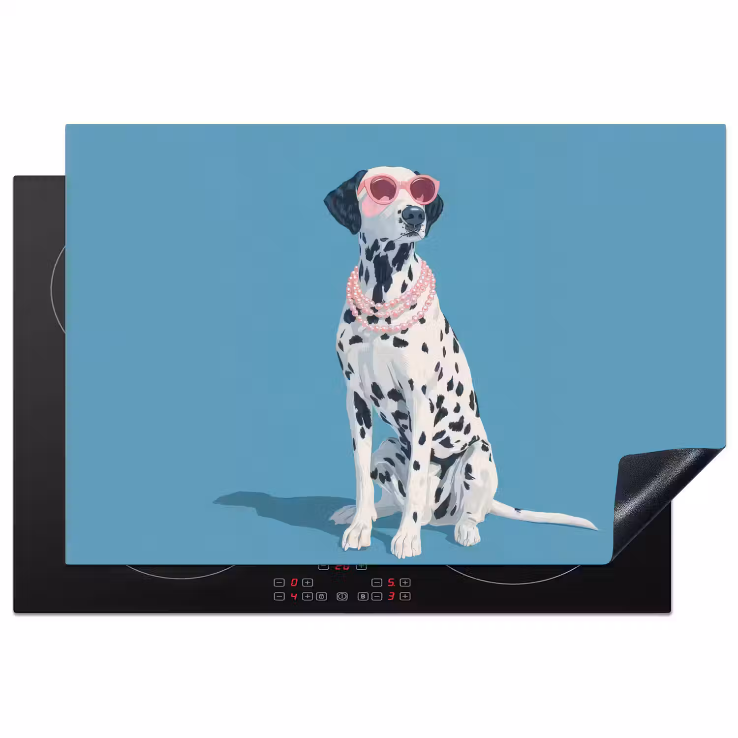 Dalmatiër - Zonnebril - Blauw Inductie beschermer vinyl 3mm klein -3d