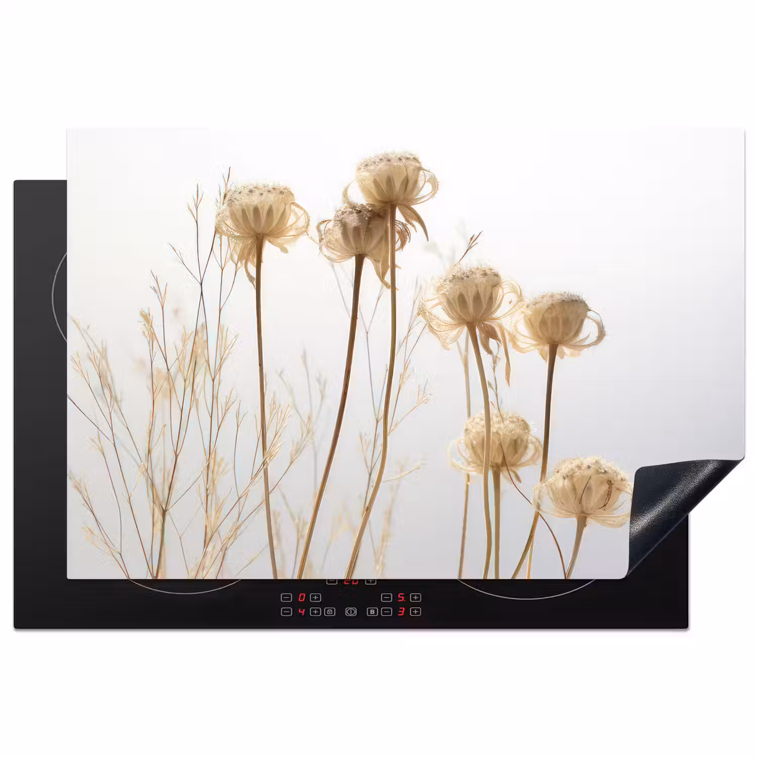 Verbleekte Bloemendans Inductie beschermer vinyl 3mm klein -3d