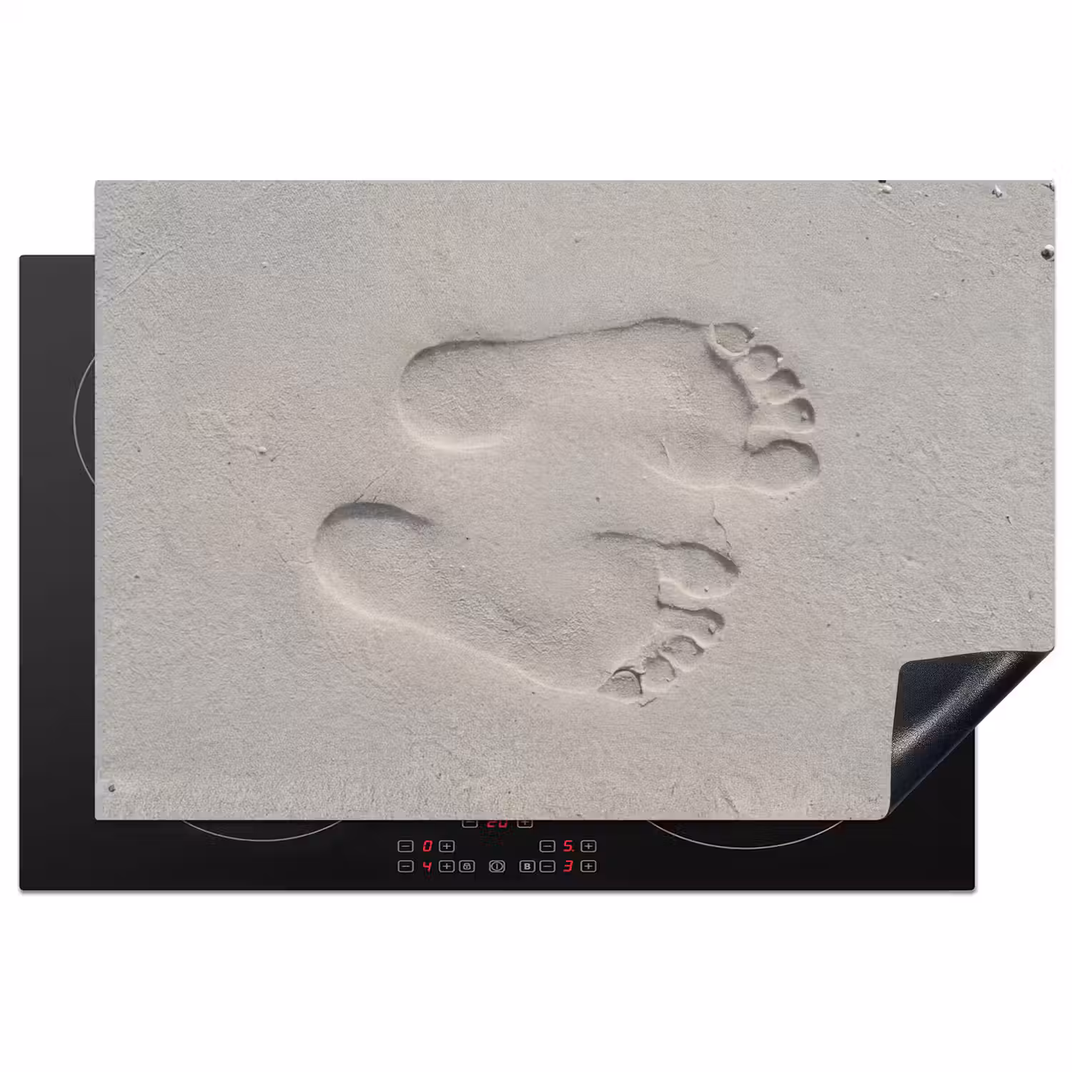 Voeten - Afdrukken - Zand Inductie beschermer vinyl 3mm klein -3d