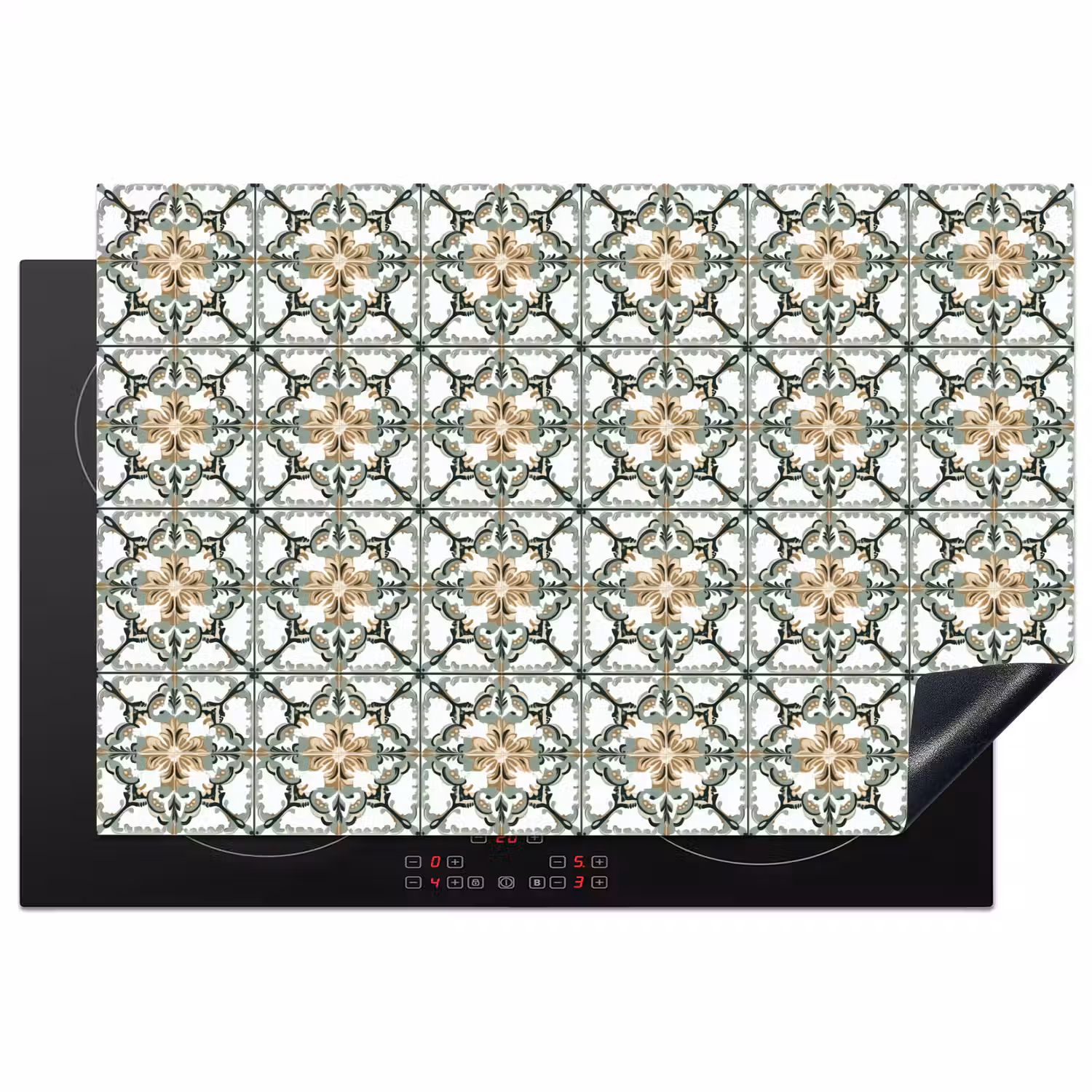Floraal - Verweerd - Keurrijk Inductie beschermer vinyl 3mm klein 276 -3d