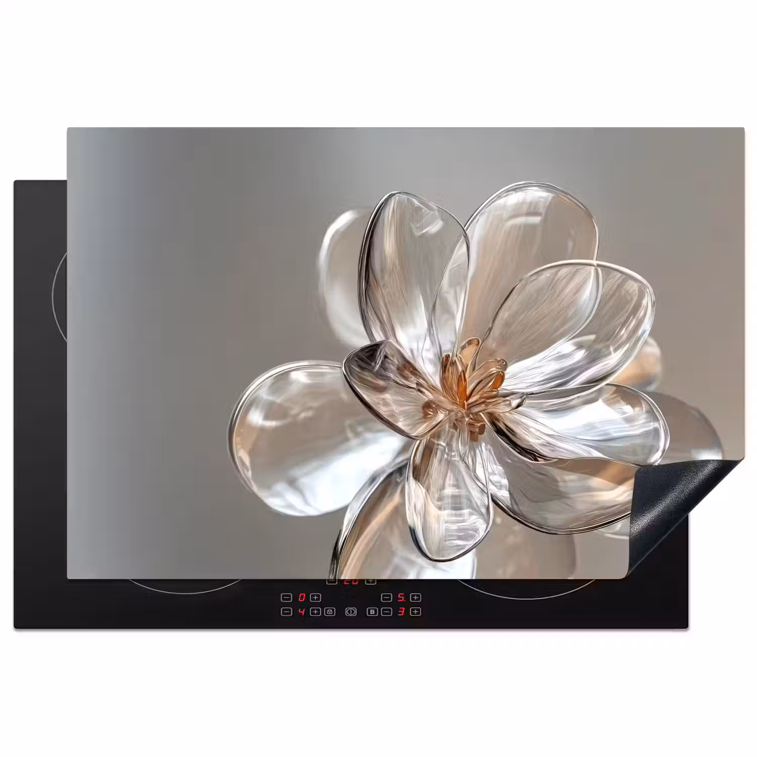 Bloem - Glazen - Doorzichtig Inductie beschermer vinyl 3mm klein -3d