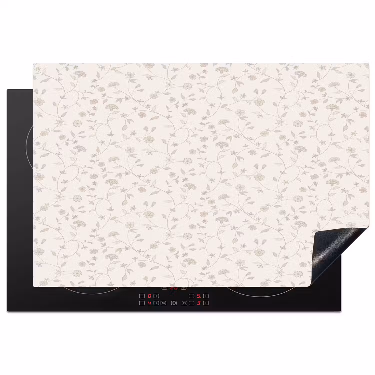 Bloemen - Motief - Zacht Inductie beschermer vinyl 3mm klein 276 -3d