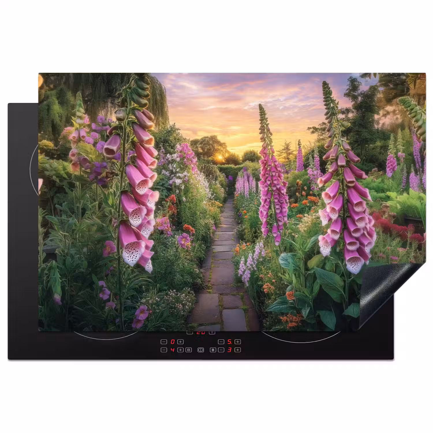 Vingerhoedskruid - Bloemen - Tuin Inductie beschermer vinyl 3mm klein -3d
