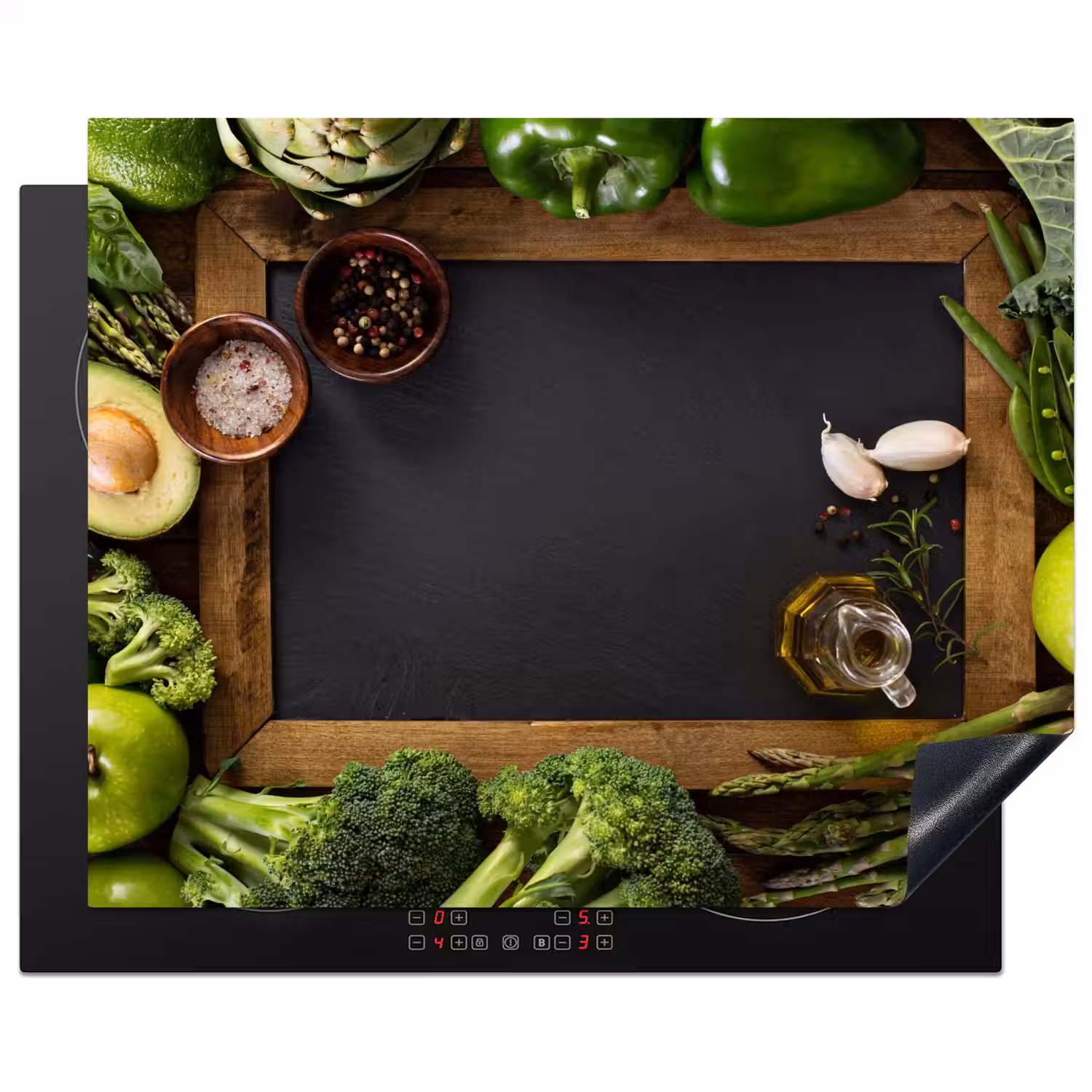 Fruit - Krijtbord - Groente Inductie beschermer vinyl 3mm groot -3d