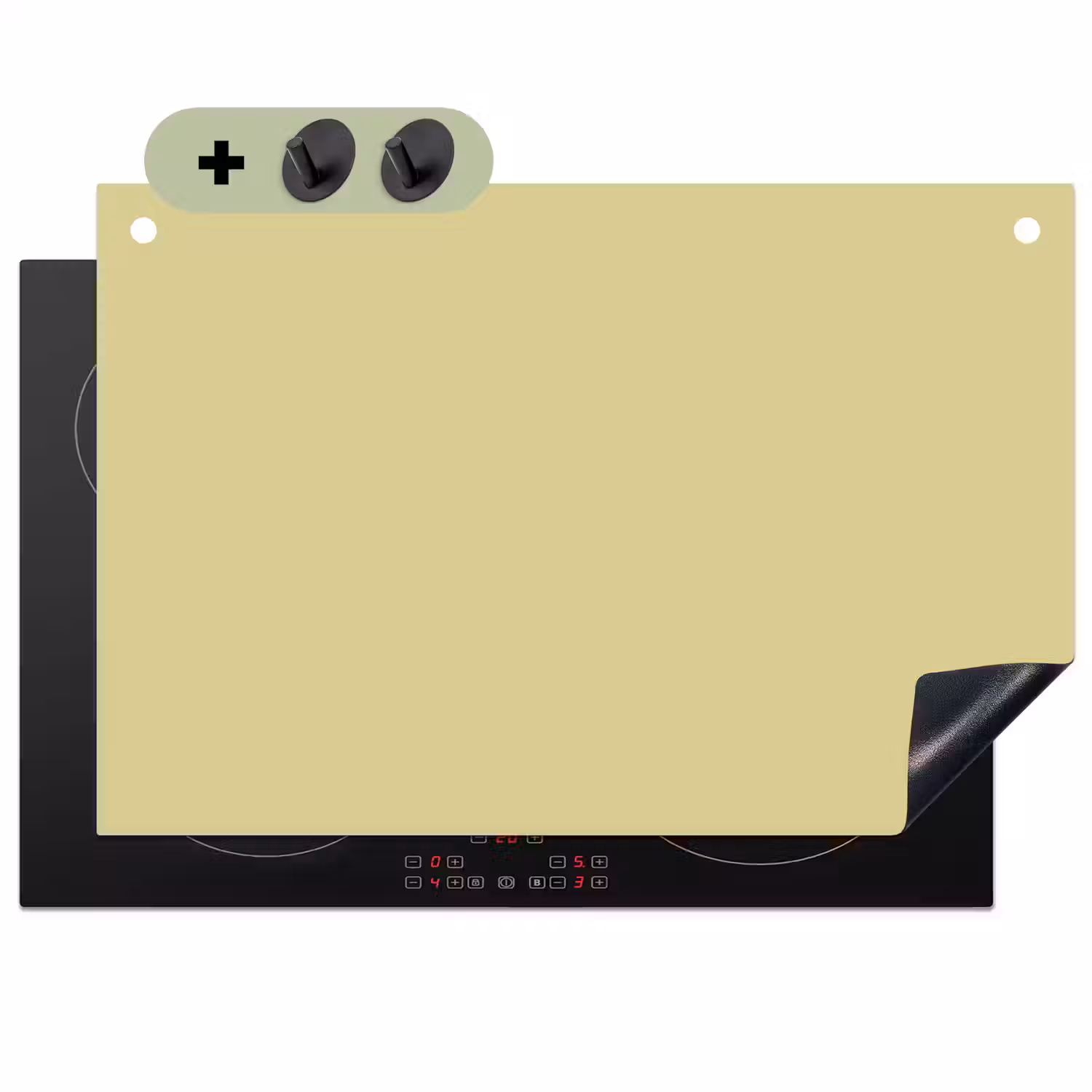 Golden - Clover - Geel Inductie beschemer met haakjes klein 777 -3d