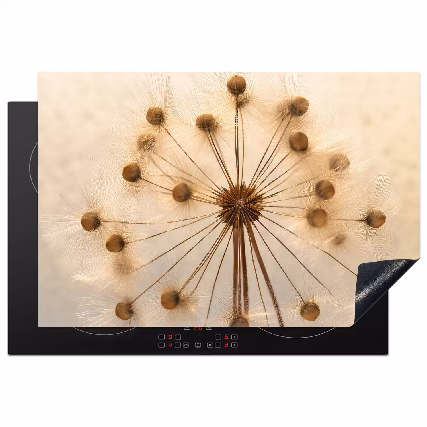 Gouden Sierlijkheid van de Paardenbloem Inductie beschermer vinyl 3mm klein -3d