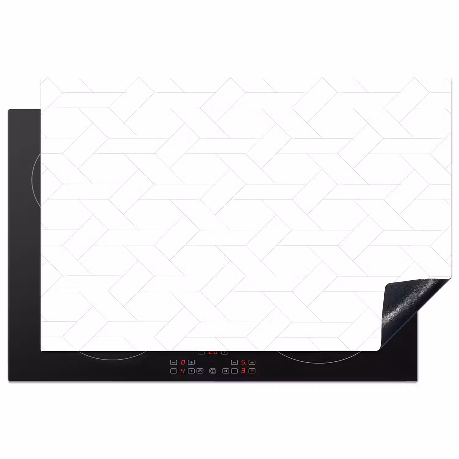 Grafisch - Patroon - Modern - Fijnstijl Inductie beschermer vinyl 3mm klein 276 -3d