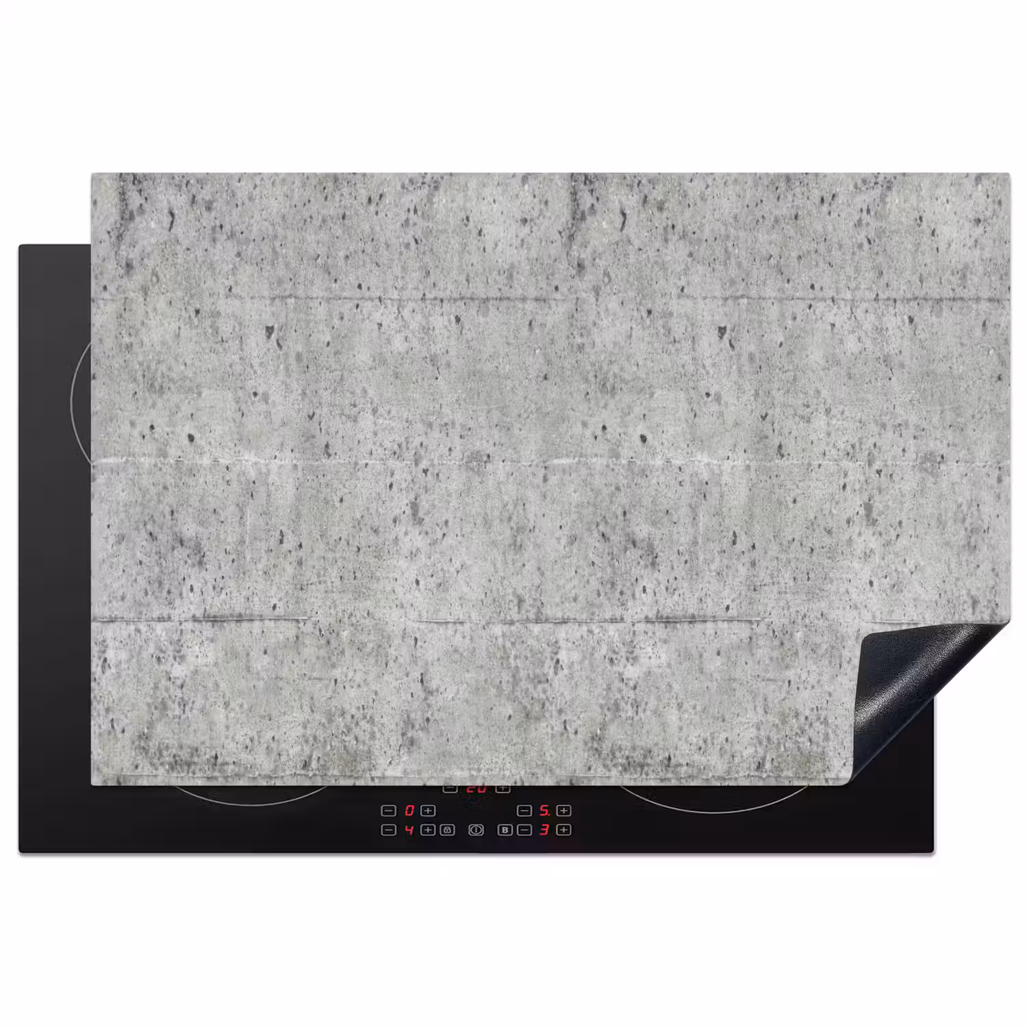 Grijs - Muur - Poriën Inductie beschermer vinyl 3mm klein 276 -3d