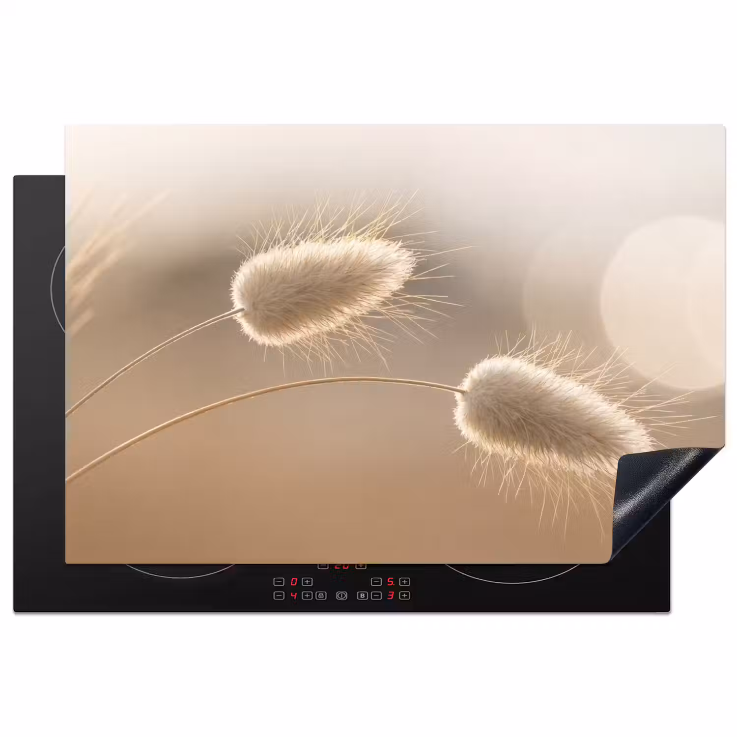 Hazestaartgras - Graanharen - Zonlicht Inductie beschermer vinyl 3mm klein -3d