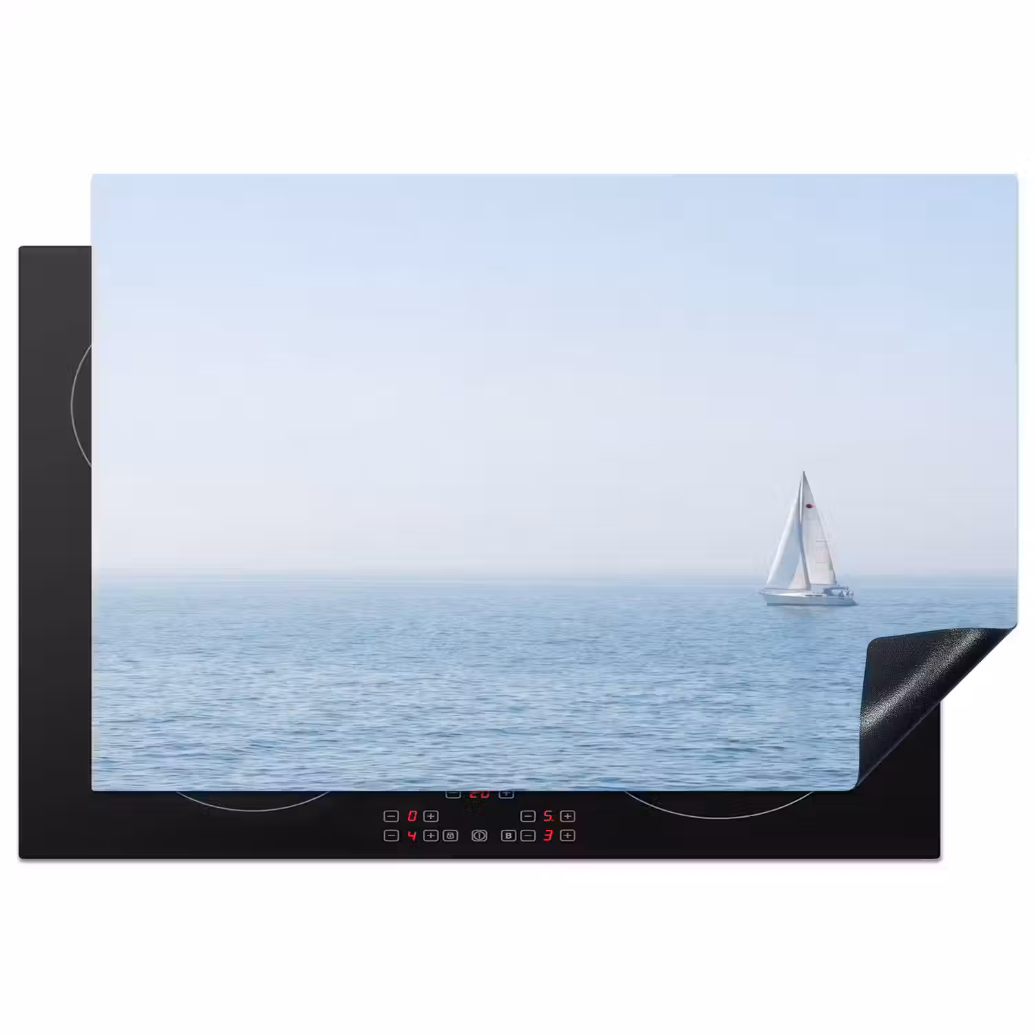 Horizon - Zeilboot - Zee Inductie beschermer vinyl 3mm klein -3d