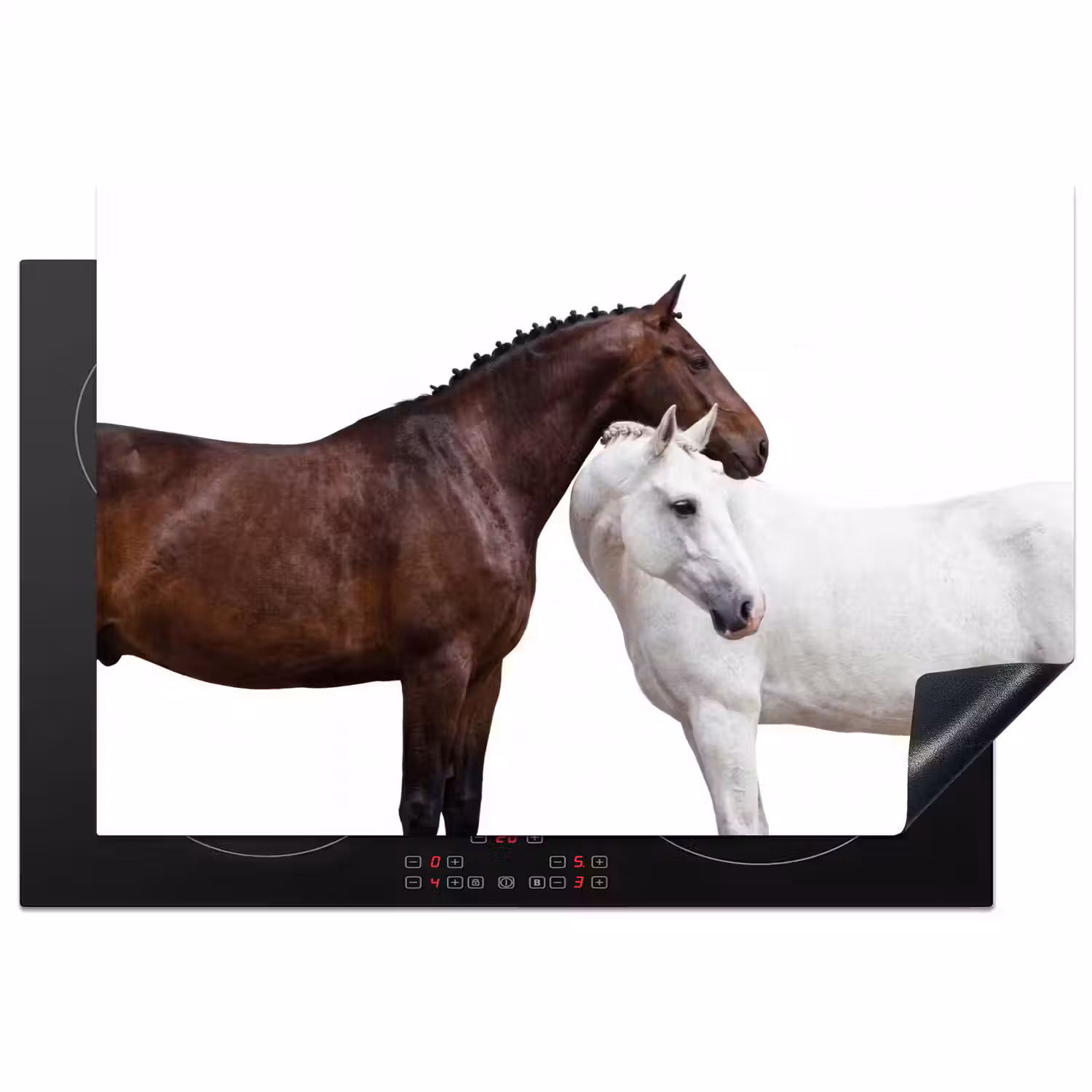 Paard - Modern - Balans Inductie beschermer vinyl 3mm klein -3d
