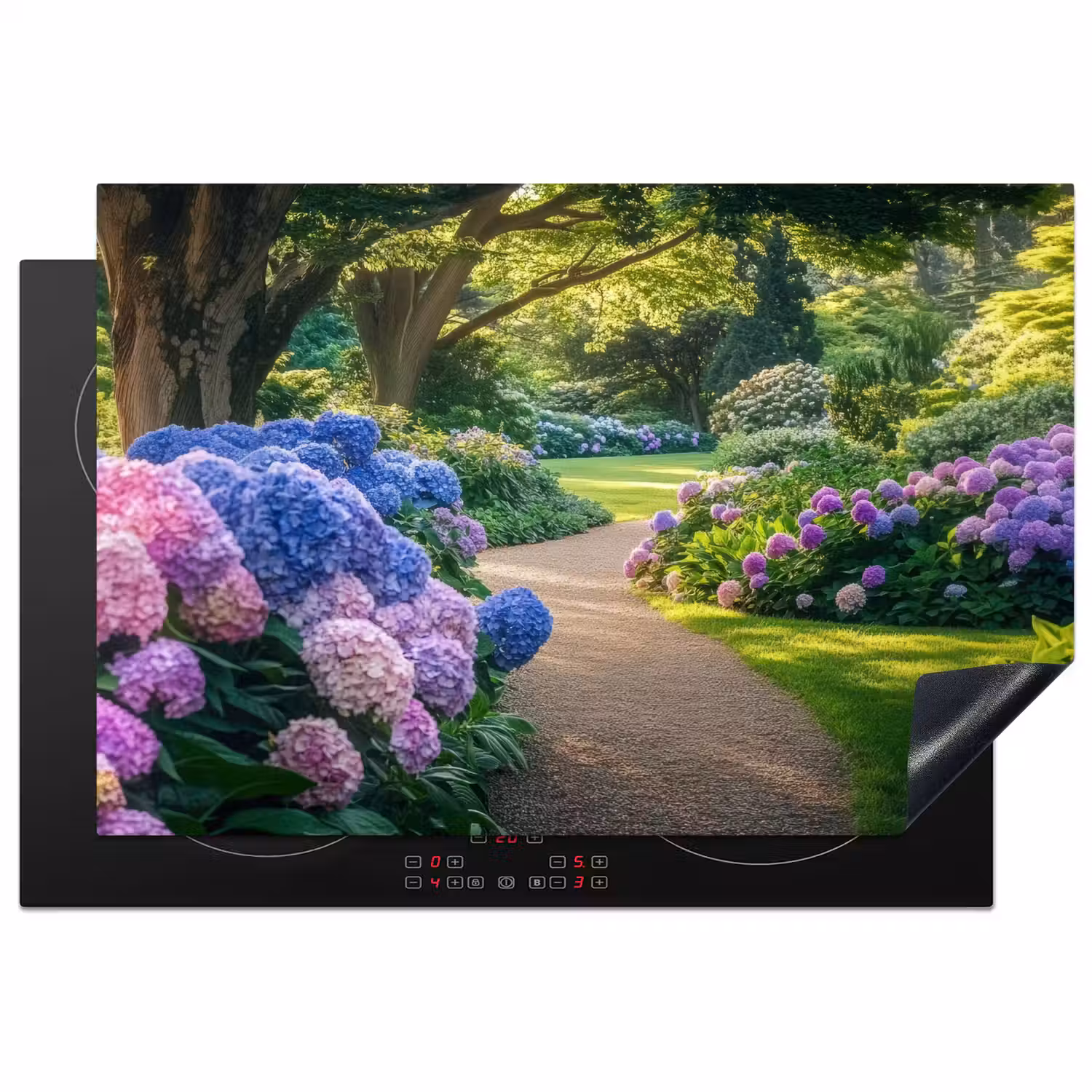 Hortensia- Park - Pad Inductie beschermer vinyl 3mm klein -3d