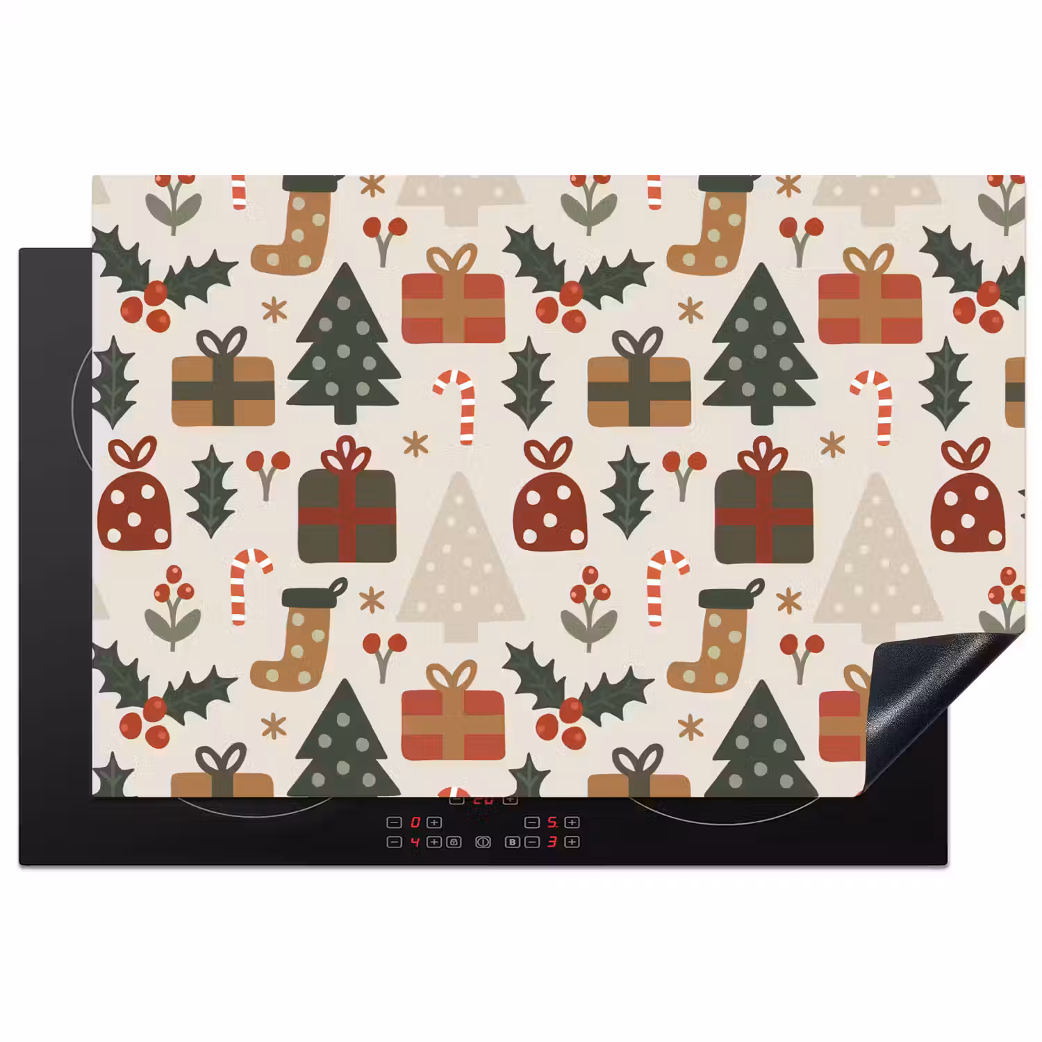 Illustratie - Kerstfiguren - Beige Inductie beschermer vinyl 3mm klein 276 -3d
