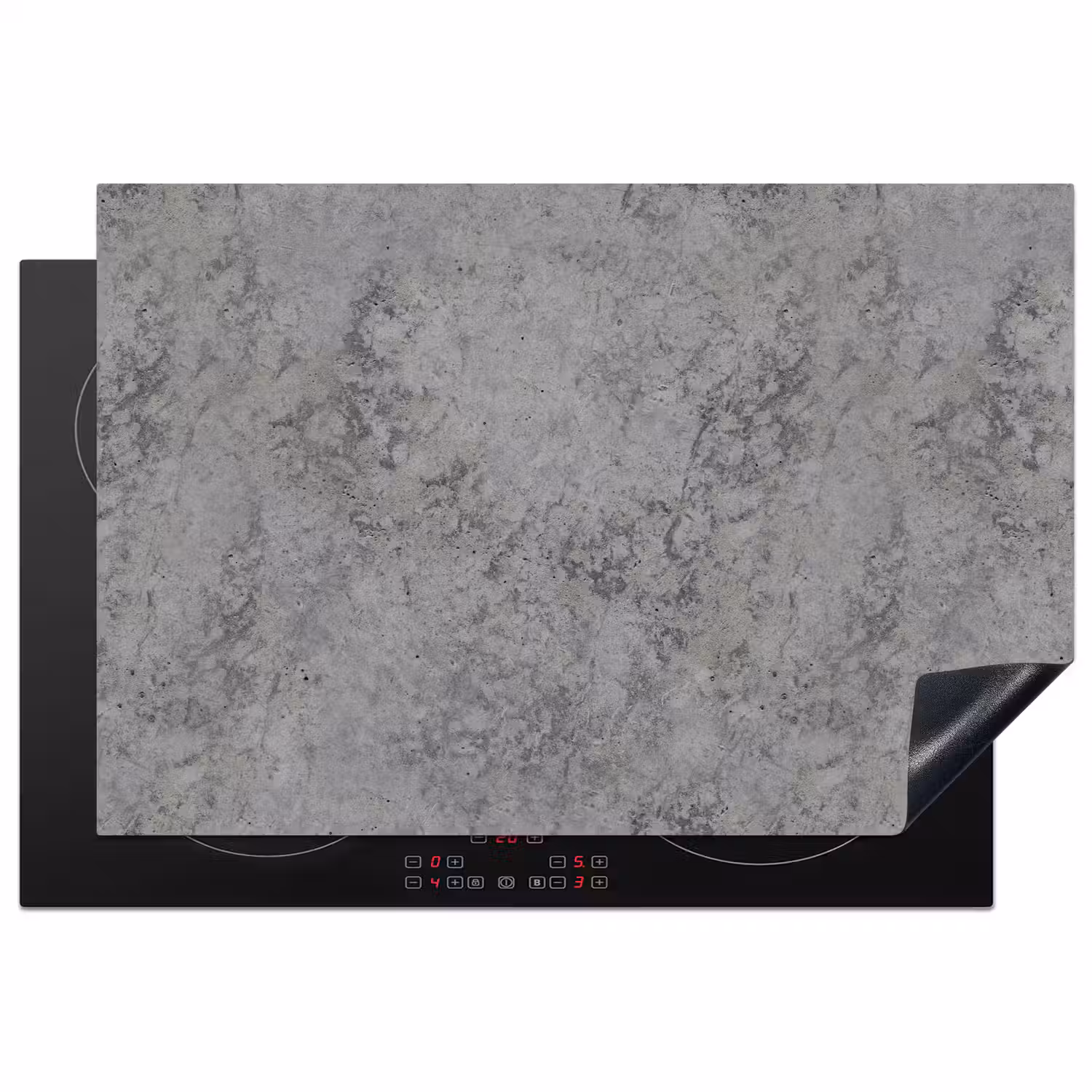 Industrieel - Beton - Patronen Inductie beschermer vinyl 3mm klein 276 -3d