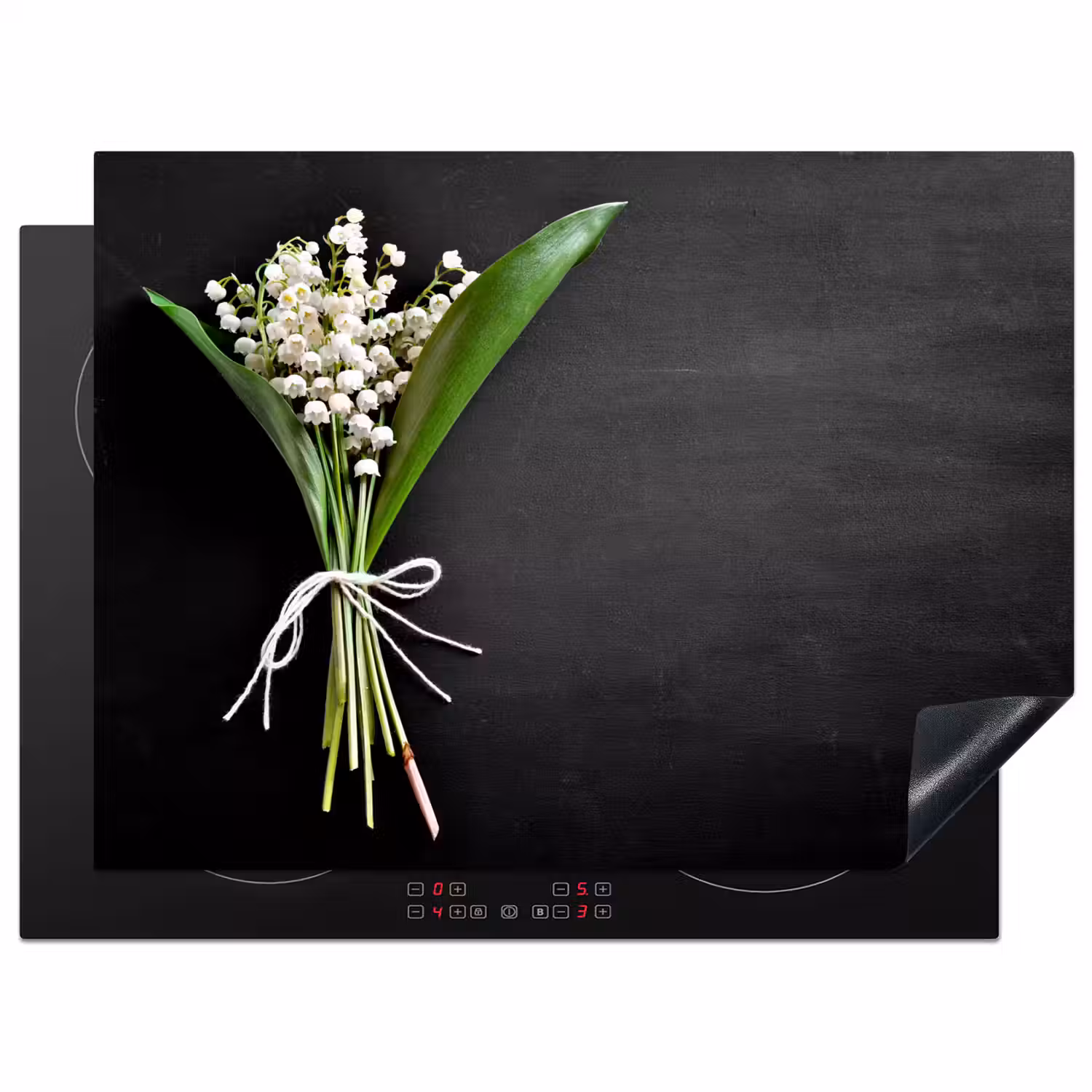 Lelietjes van dalen - Bloemen - Stilleven - Strik Inductie beschermer vinyl 3mm klein -3d