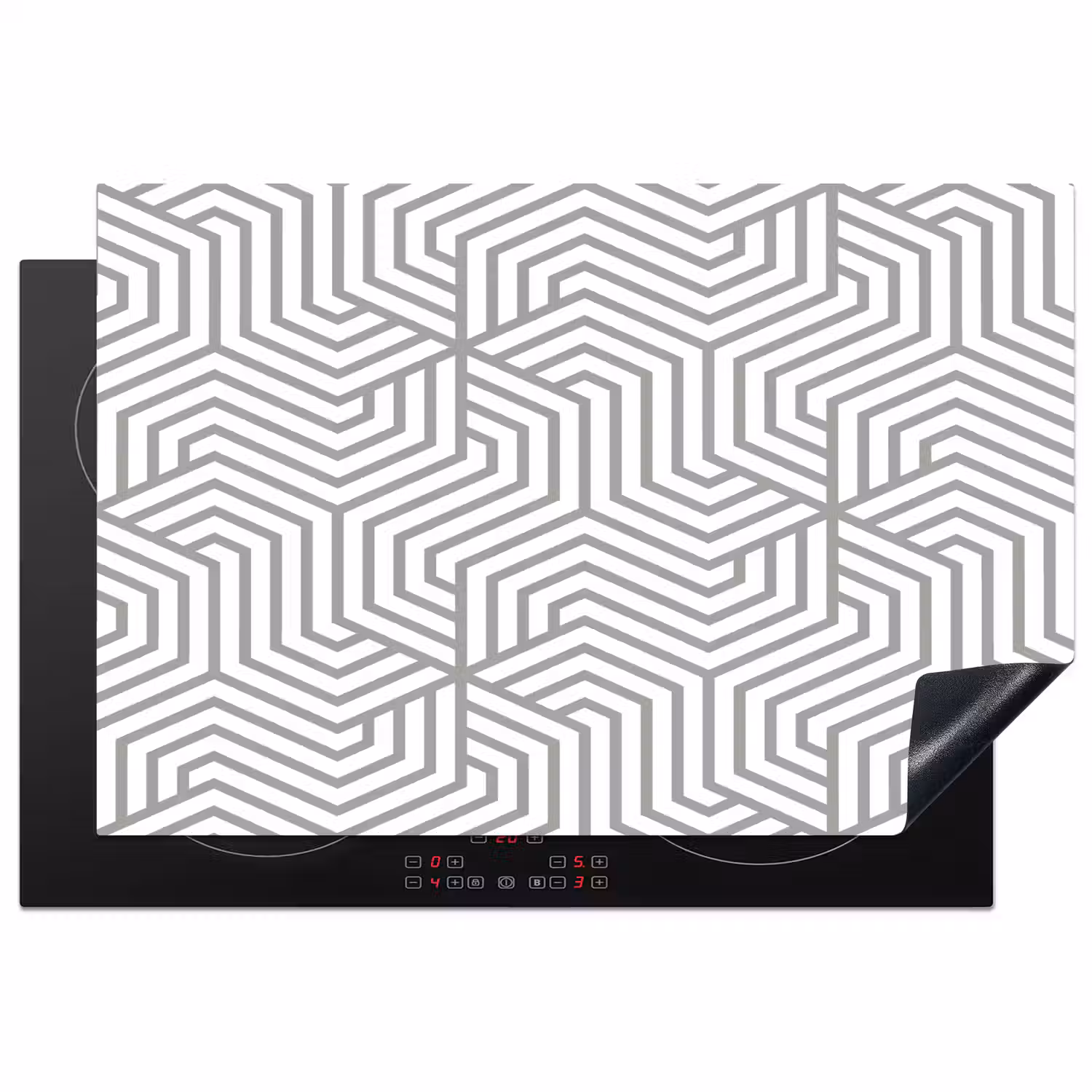 Lijn - Design - Geometrie - Patroon Inductie beschermer vinyl 3mm klein 276 -3d
