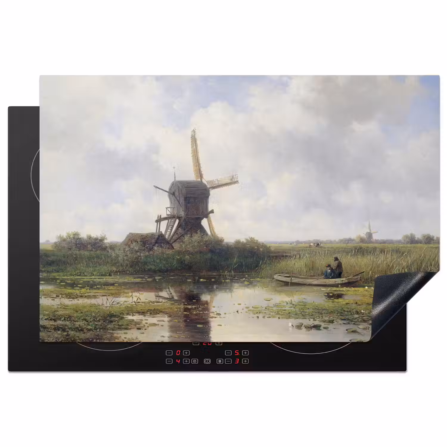Molen - Willem Roelofs - Oude meesters - Kunst Inductie beschermer vinyl 3mm klein -3d