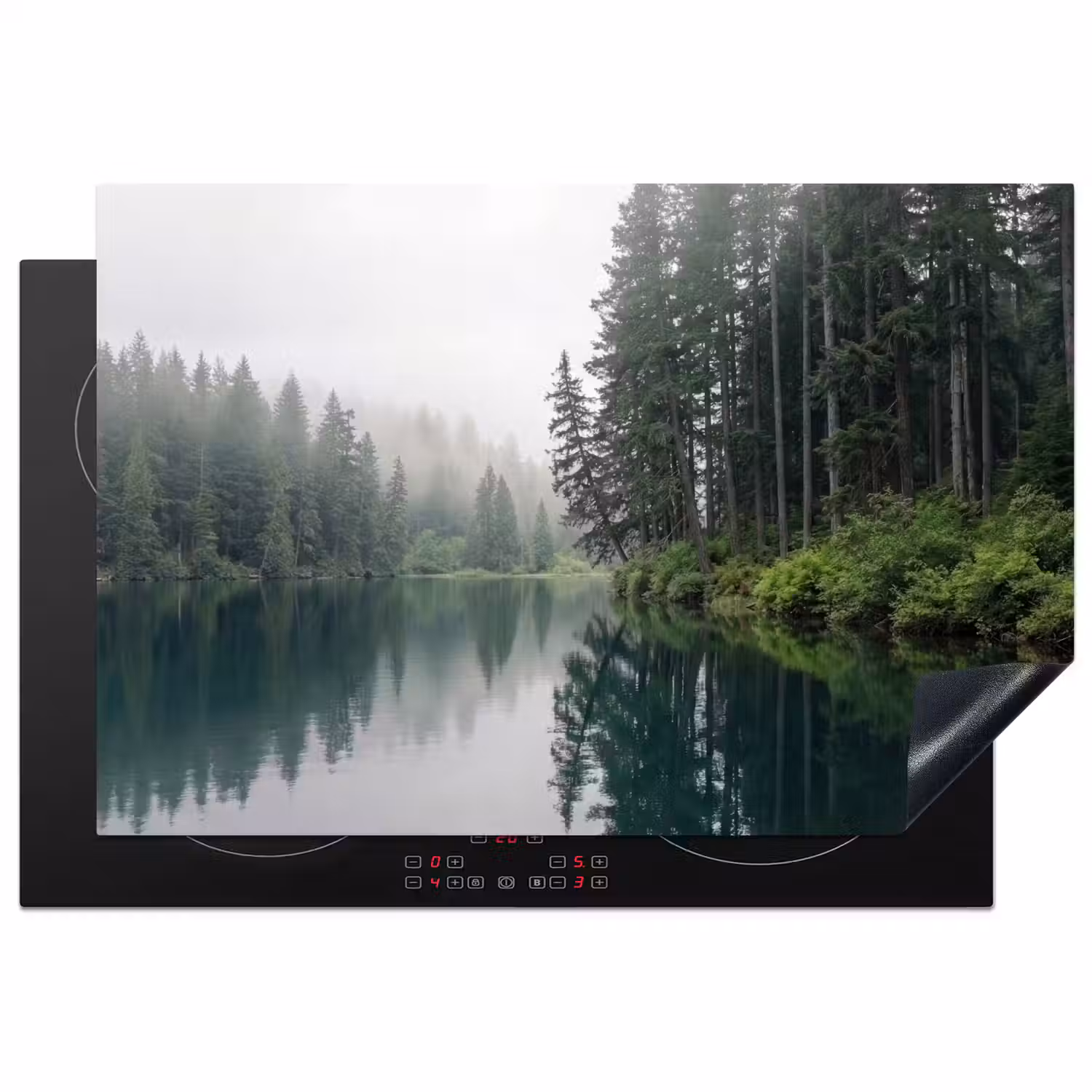 Bergen - Meer - Bos Inductie beschermer vinyl 3mm klein -3d