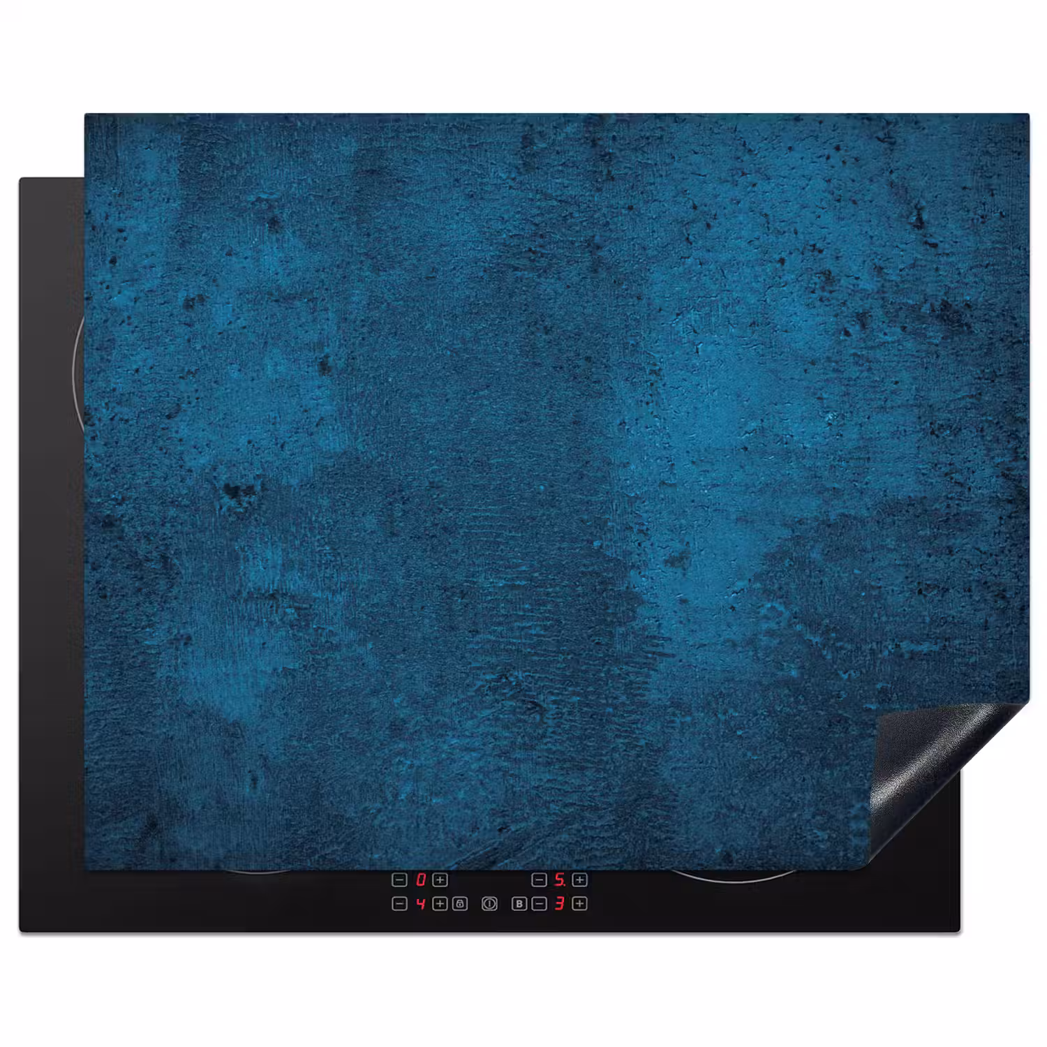 Natuursteen - Beton - Steen - Blauw Inductie beschermer vinyl 3mm groot -3d