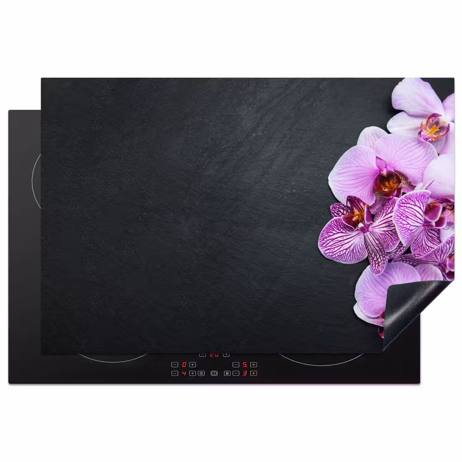 Orchidee - Bloemen - Roze - Flora Inductie beschermer vinyl 3mm klein -3d
