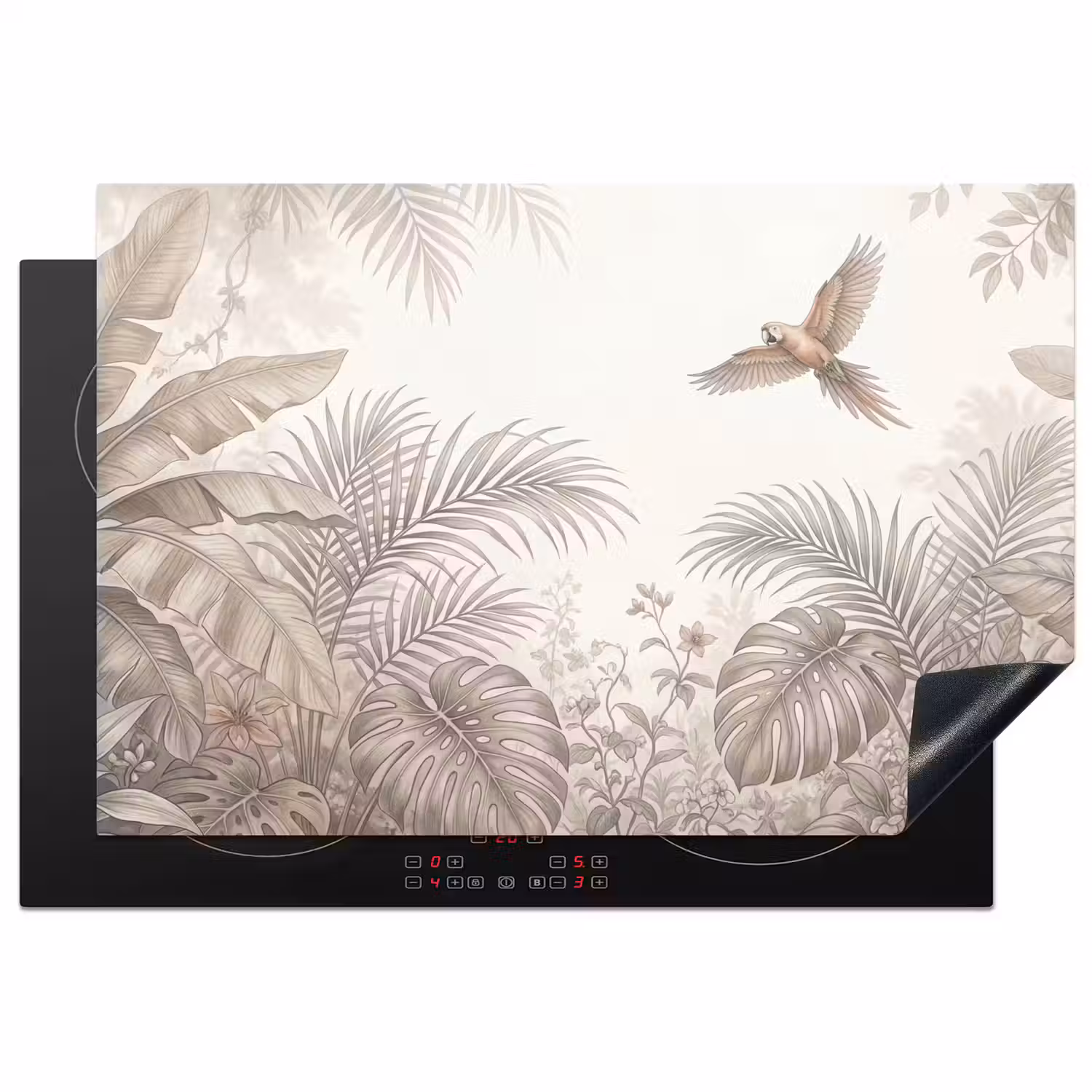 Papagaai - Jungle - Tropisch Inductie beschermer vinyl 3mm klein -3d