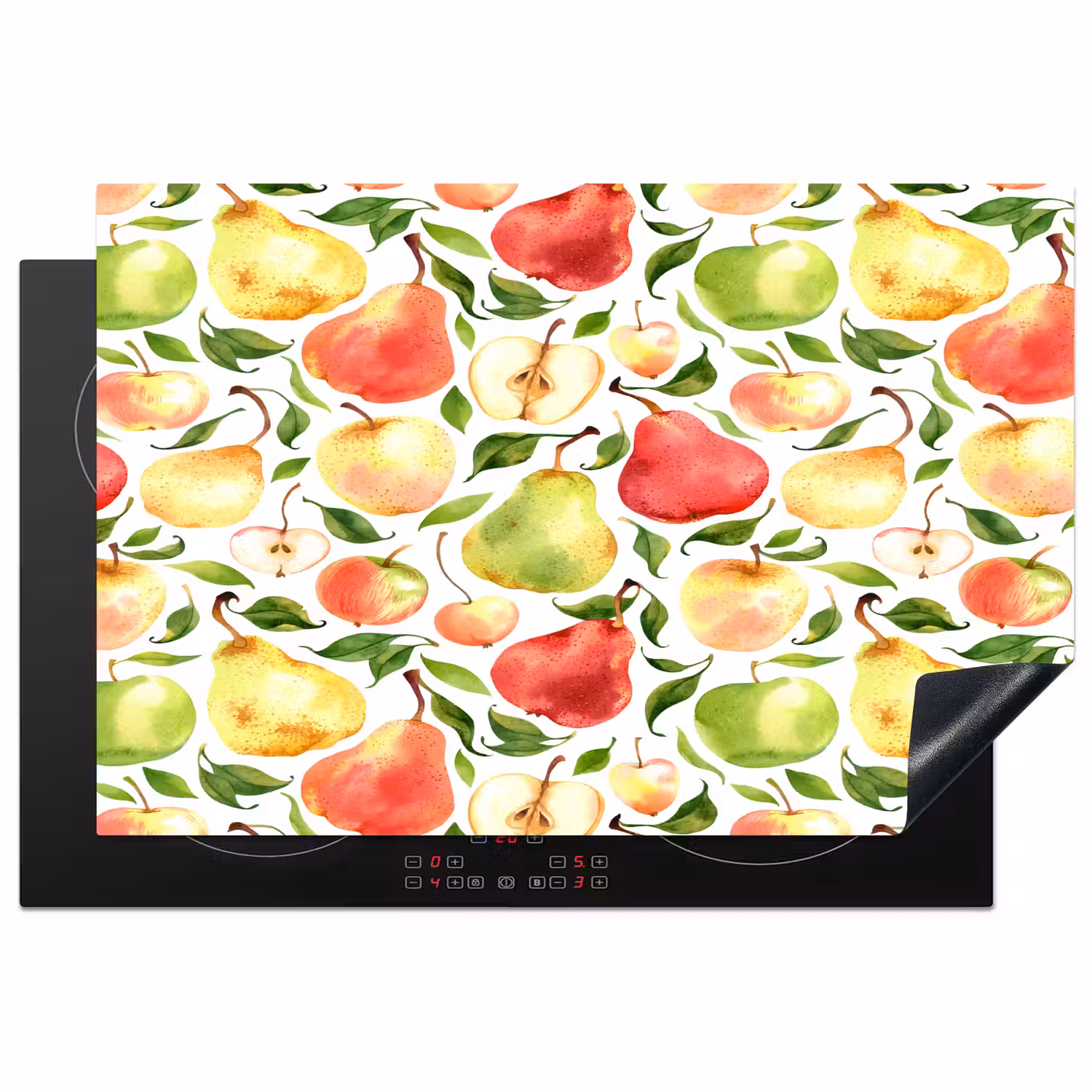 Patroon - Appels - Peren Inductie beschermer vinyl 3mm klein 276 -3d