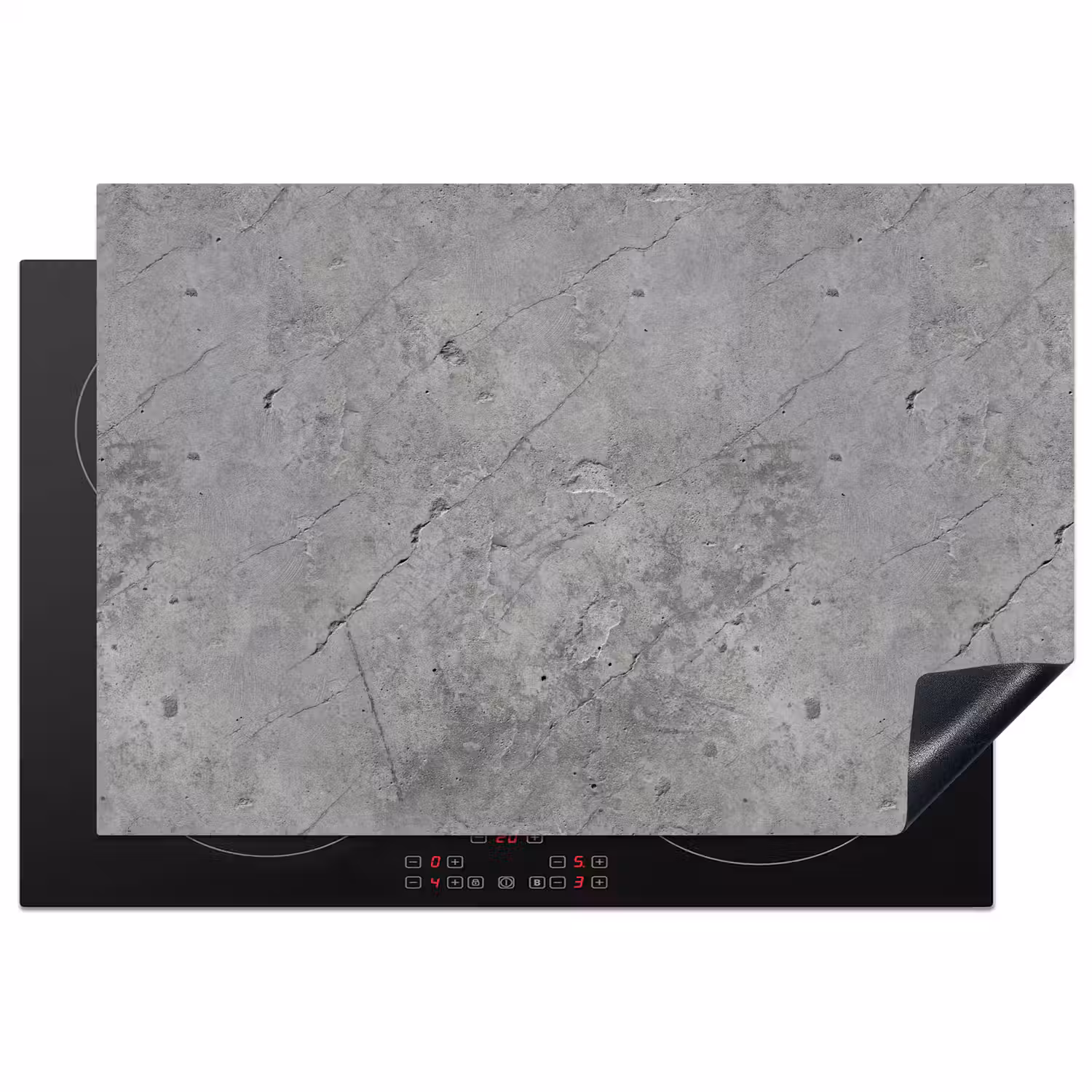 Patronen - Beton - Oud Inductie beschermer vinyl 3mm klein 276 -3d