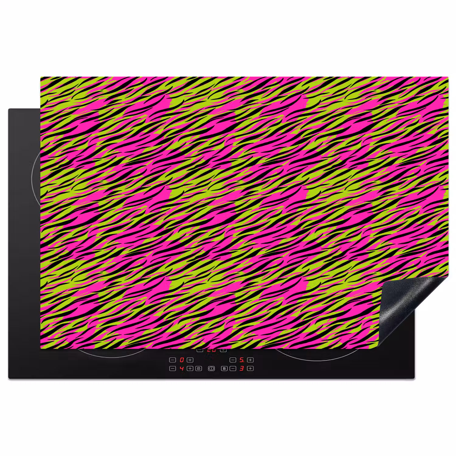 Roze - Groen - Neon - Dieren Inductie beschermer vinyl 3mm klein 276 -3d