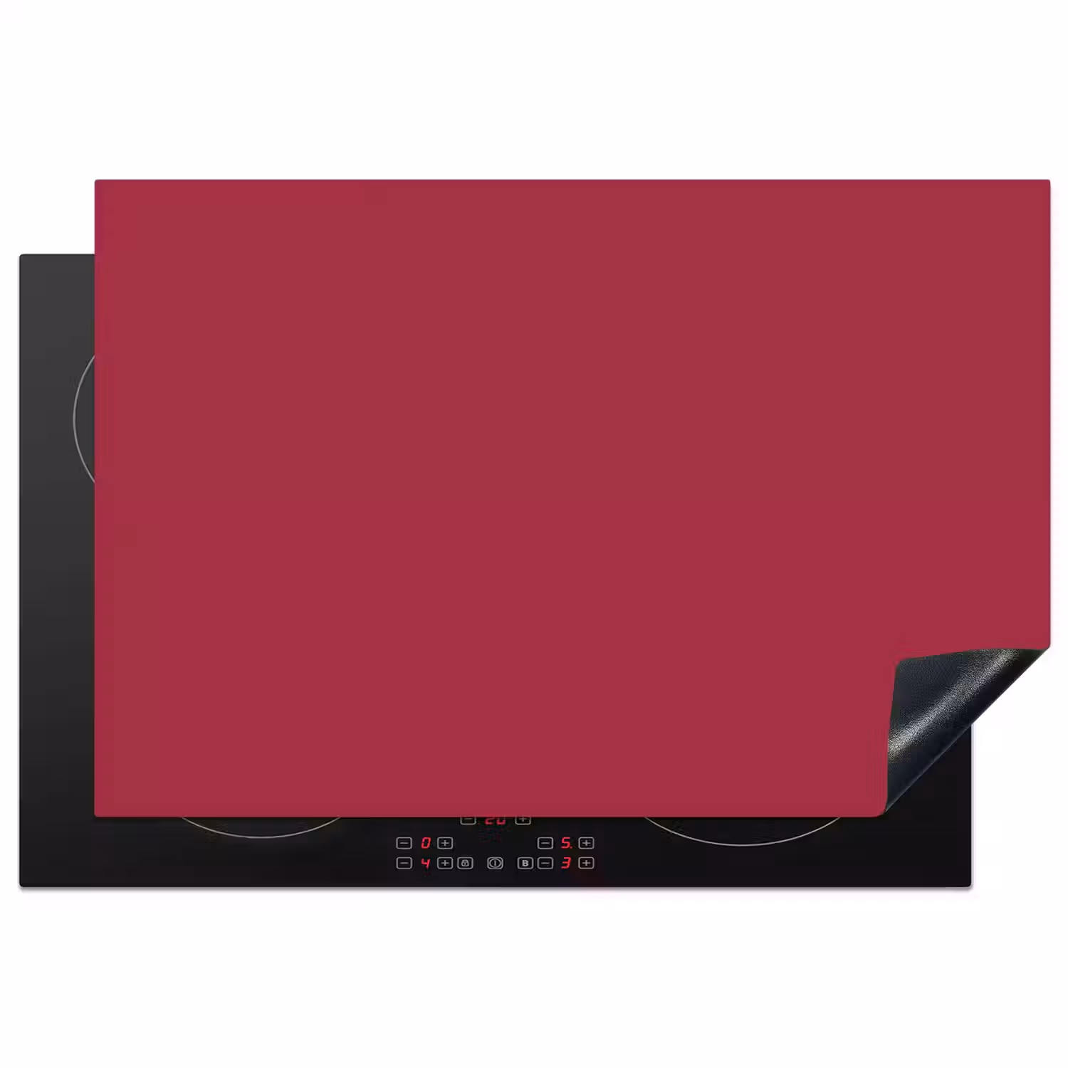 Rood - Effen kleur Inductie beschermer vinyl 3mm klein 276 -3d