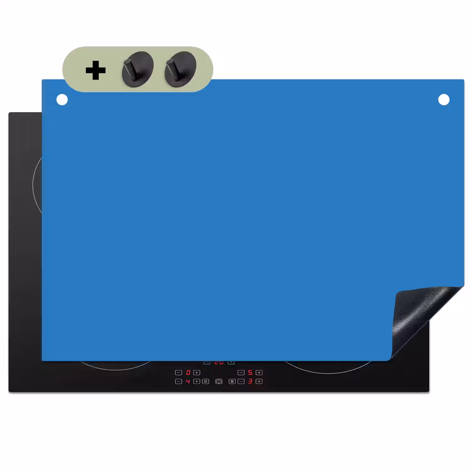 Royal - Blue - Blauw Inductie beschemer met haakjes klein 777 -3d