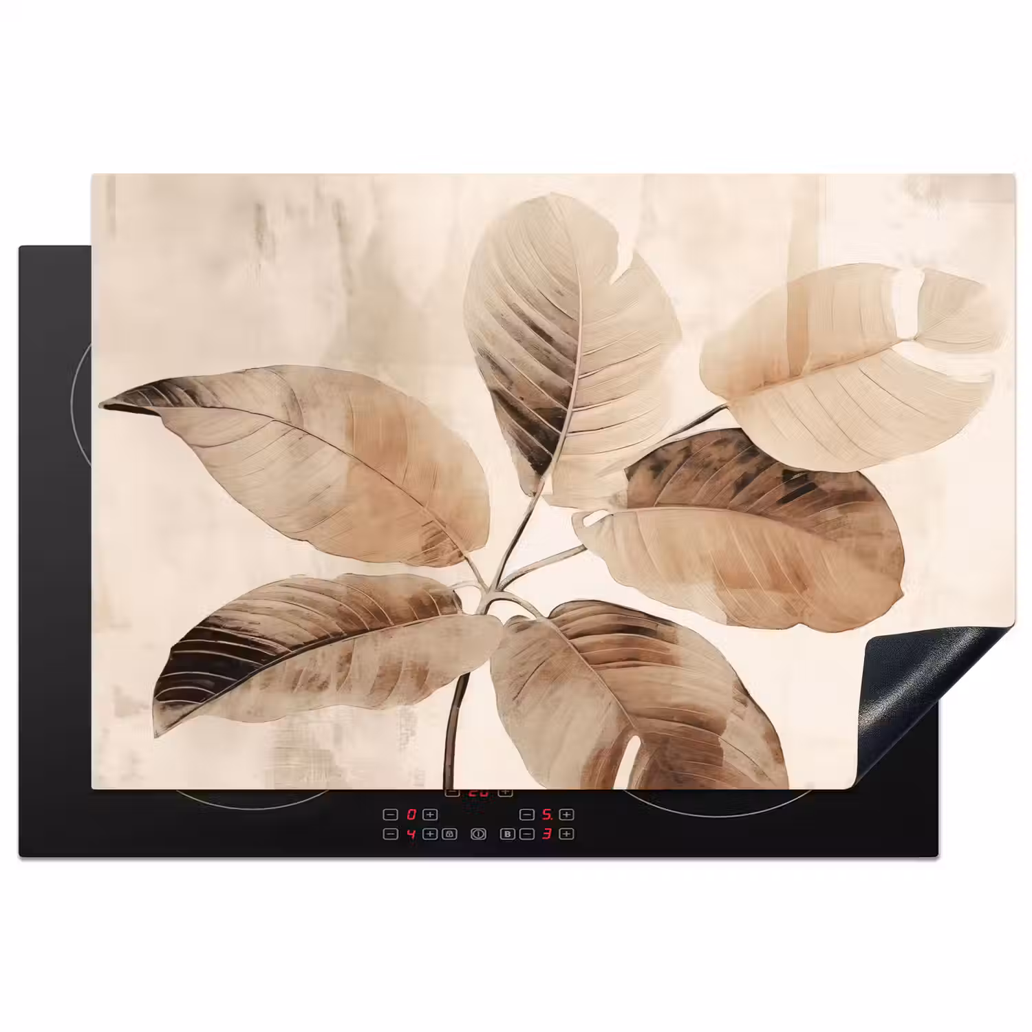 Sepia Bladstilleven Inductie beschermer vinyl 3mm klein -3d