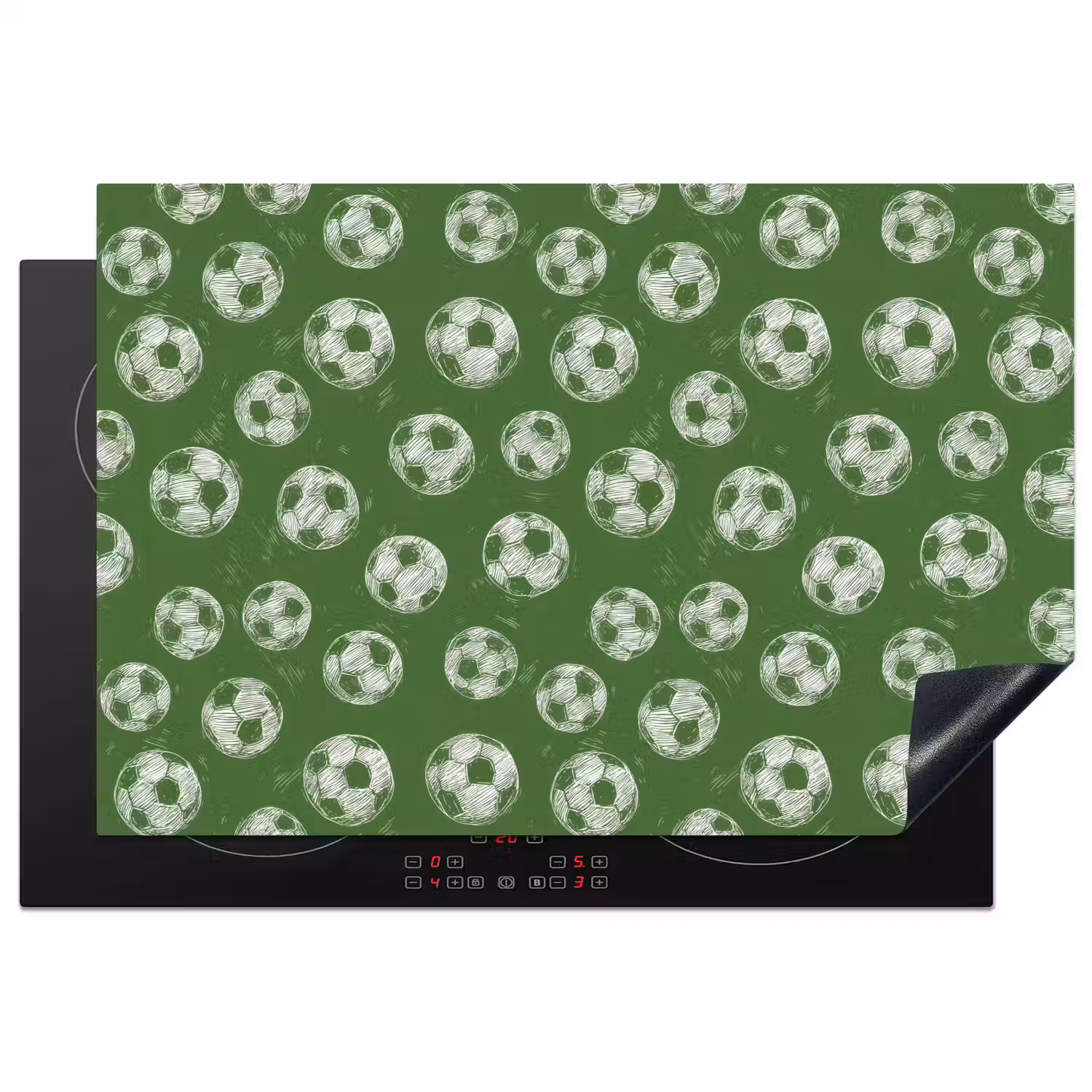 Voetbal - Sport - Groen Inductie beschermer vinyl 3mm klein 276 -3d