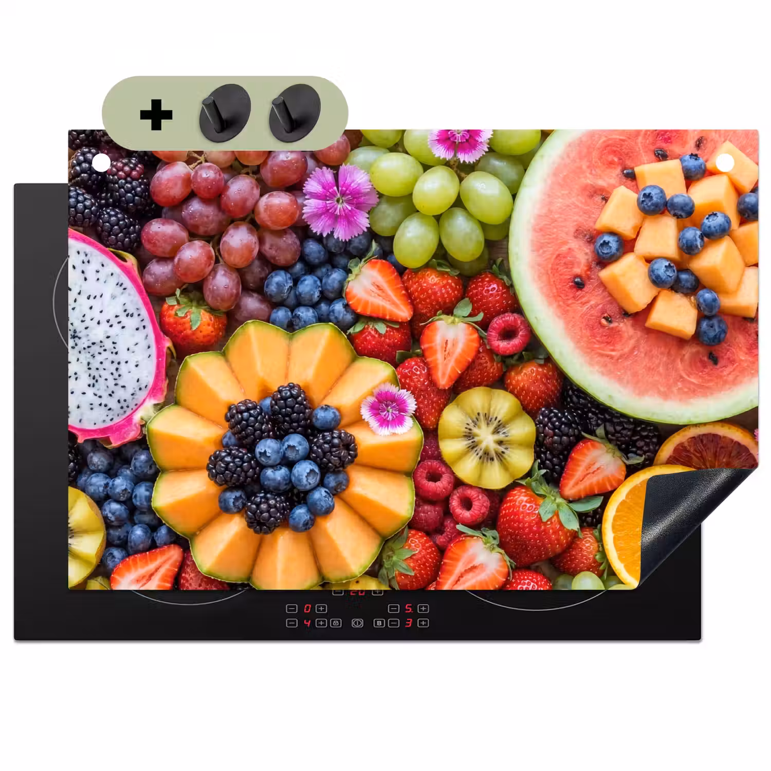 Fruit - Vers - Variatie - Eten - Kleurrijk Inductie beschemer met haakjes klein -3d