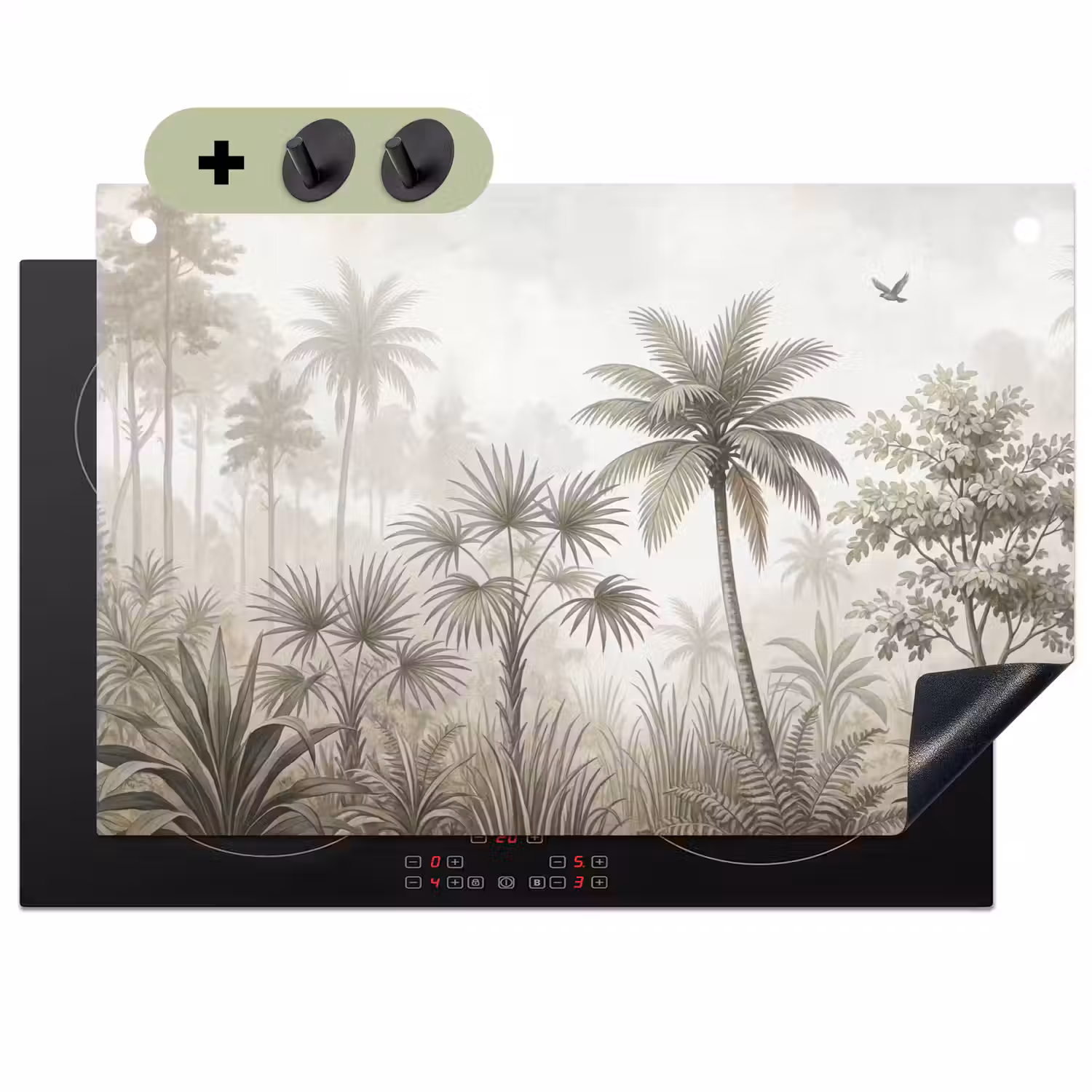Jungle - Palmbomen - Natuur Inductie beschemer met haakjes klein -3d