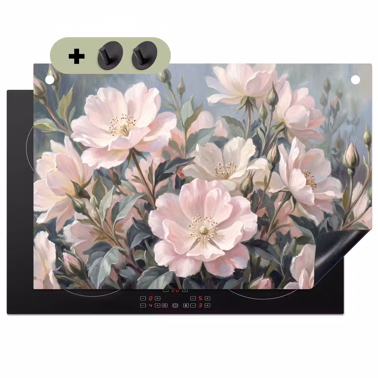 Rozen - Illustratie - Roze Inductie beschemer met haakjes klein -3d