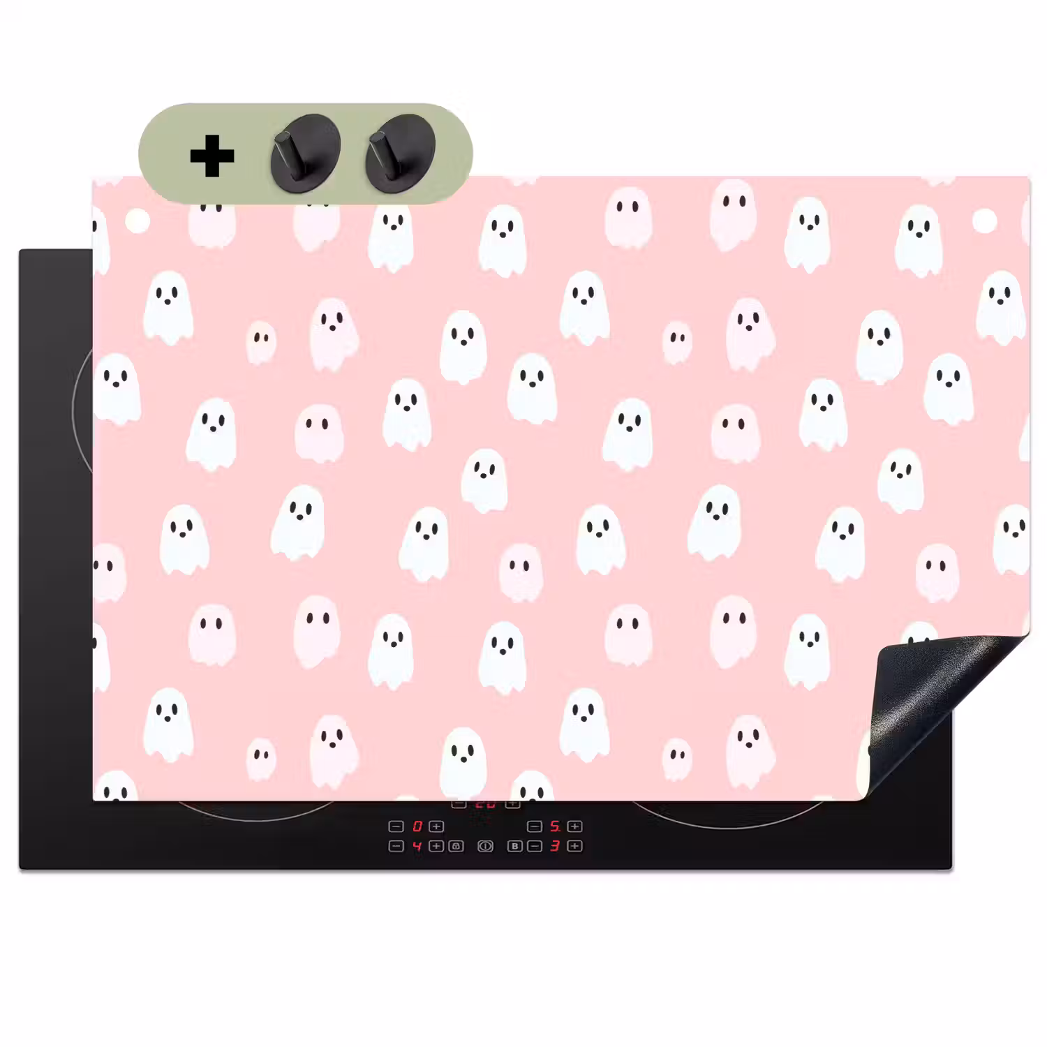 Spookjes - Patroon - Roze Inductie beschemer met haakjes klein 777 -3d