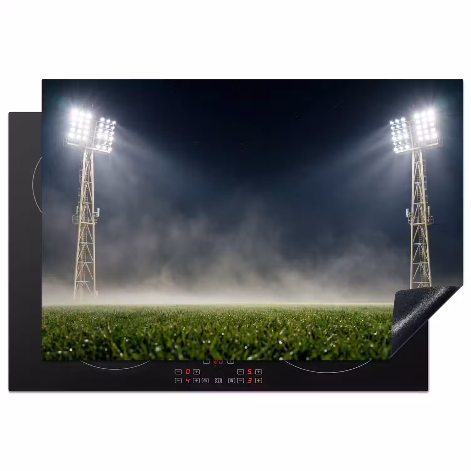 Stadion - Lichtmast - Sport - Nacht Inductie beschermer vinyl 3mm klein -3d