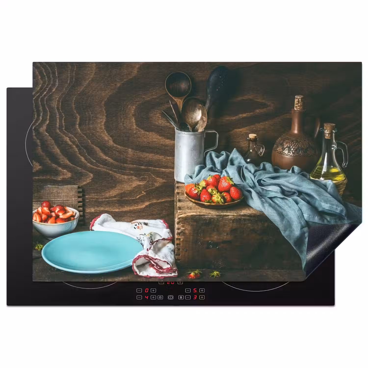 Zomerse Zoetheid in de Keuken Inductie beschermer vinyl 3mm klein -3d