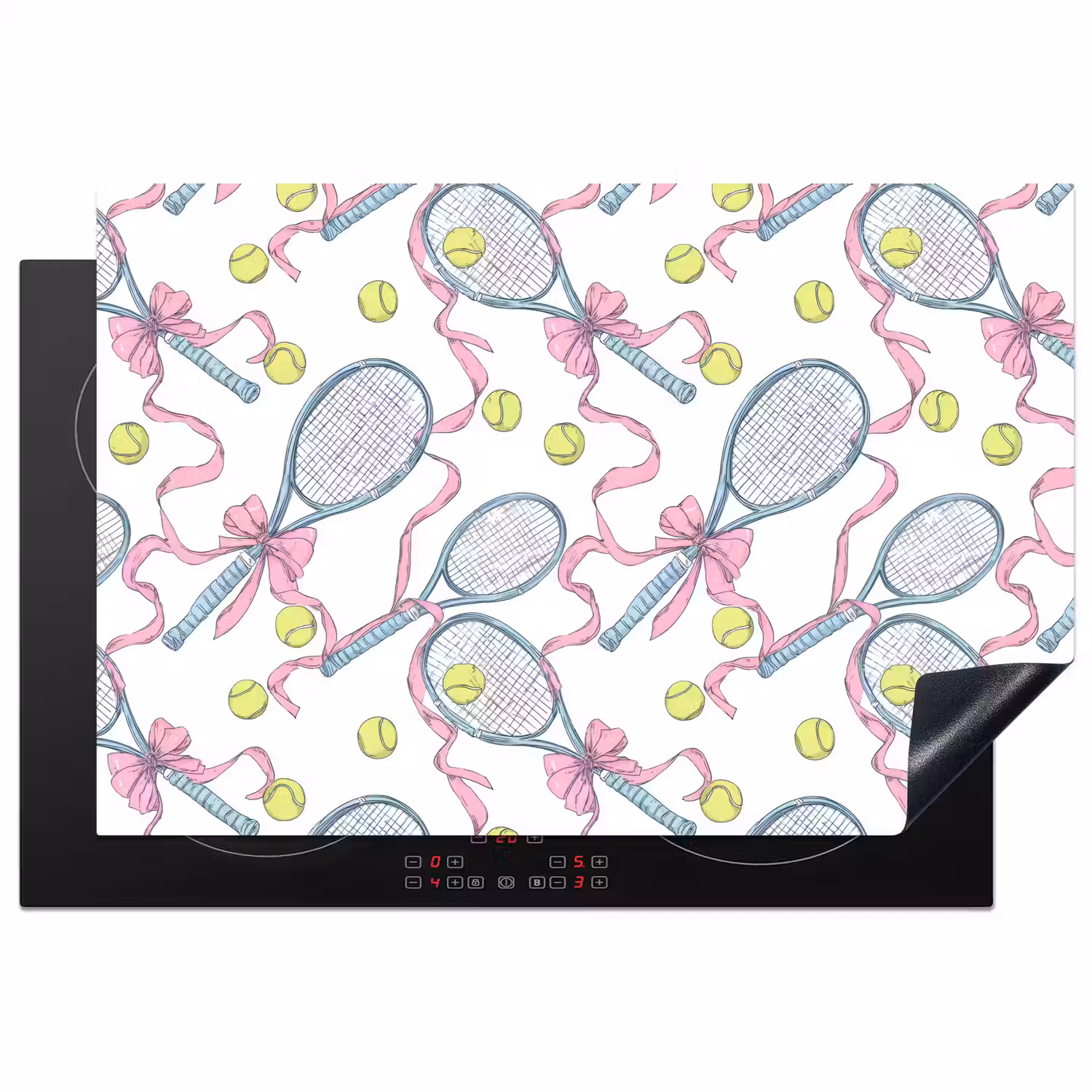Tennis - Strikken - Kleurrijk Inductie beschermer vinyl 3mm klein 276 -3d