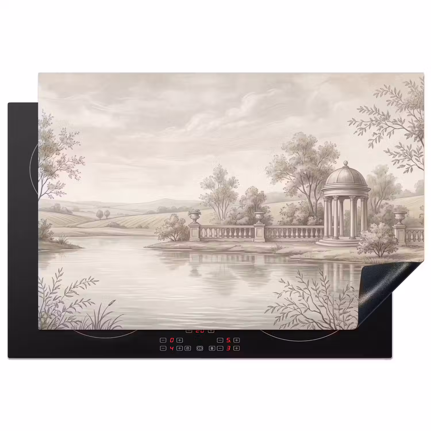 Terras - Water - Natuur - Landschap Inductie beschermer vinyl 3mm klein -3d