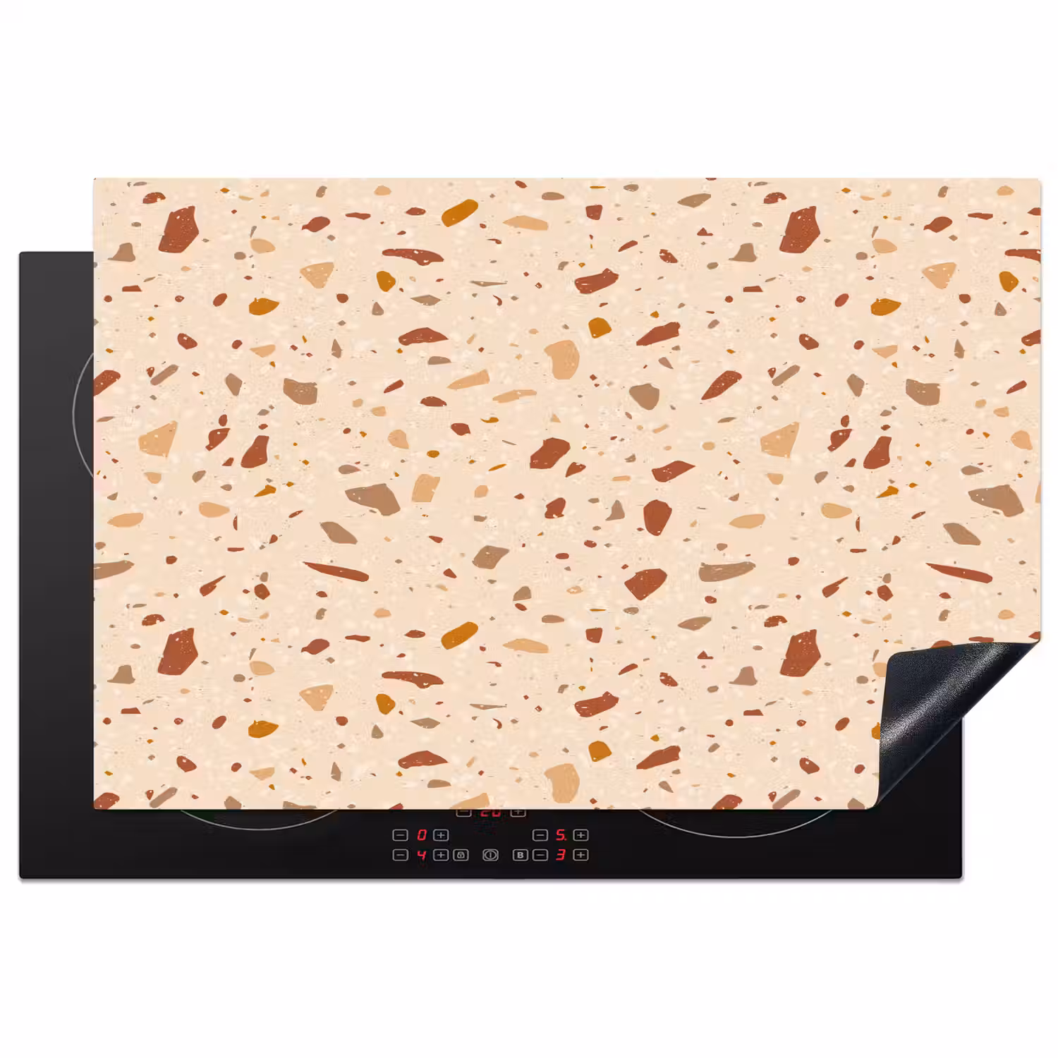 Terrazzo - Patroon - Kleurrijk - Steen Inductie beschermer vinyl 3mm klein 276 -3d