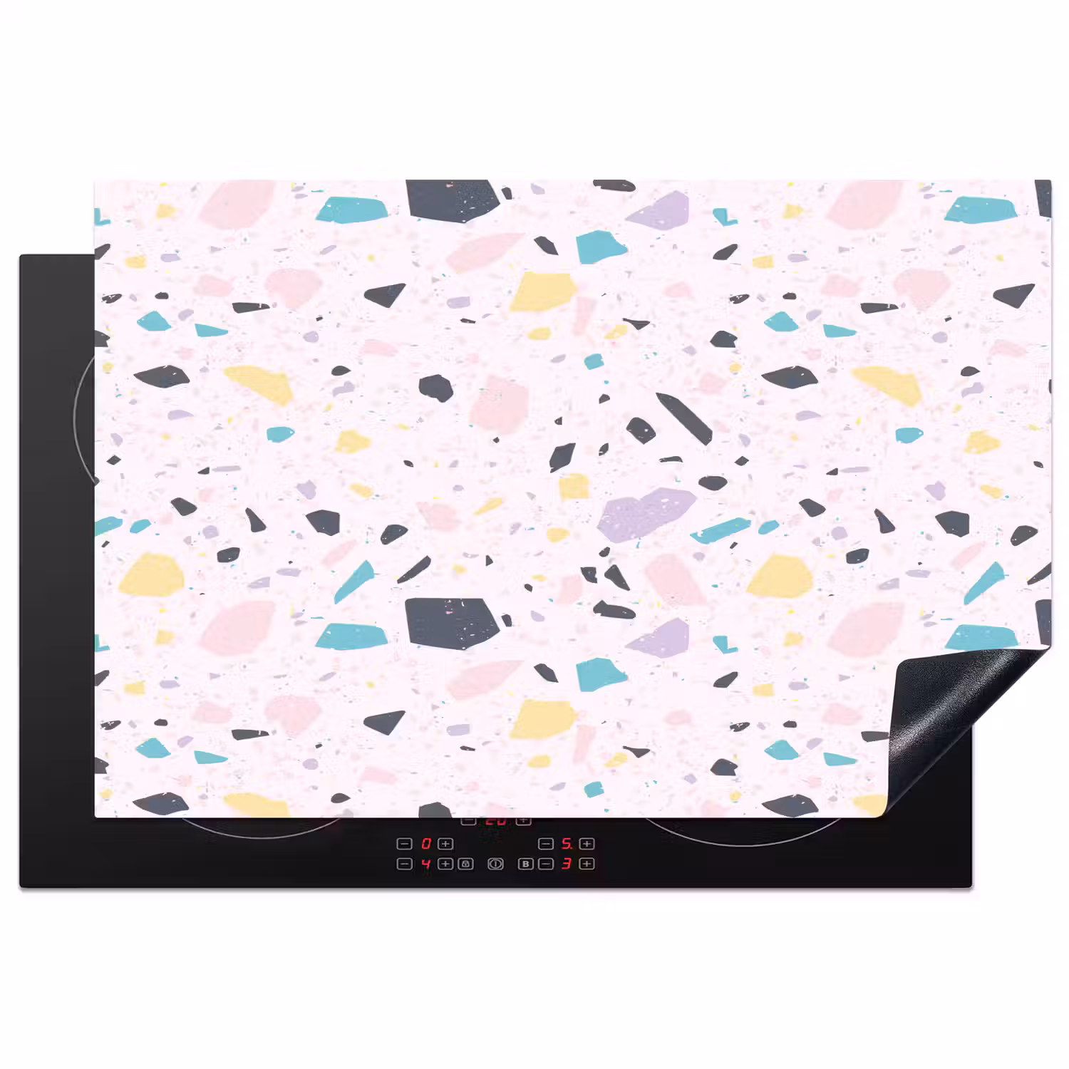 Terrazzo - Patroon - Zacht - Snoep Inductie beschermer vinyl 3mm klein 276 -3d