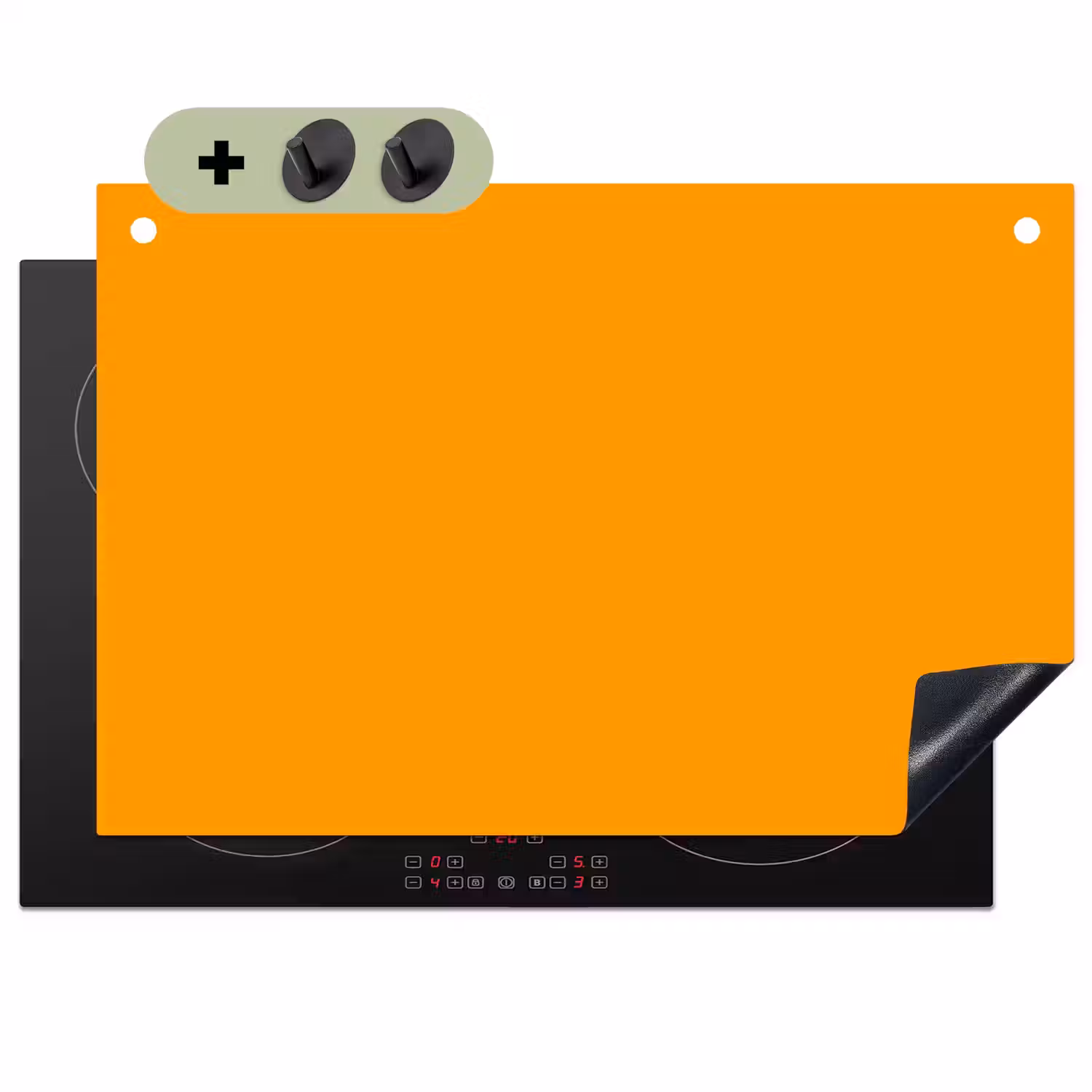 Warm - Ochre - Oranje Inductie beschemer met haakjes klein 777 -3d