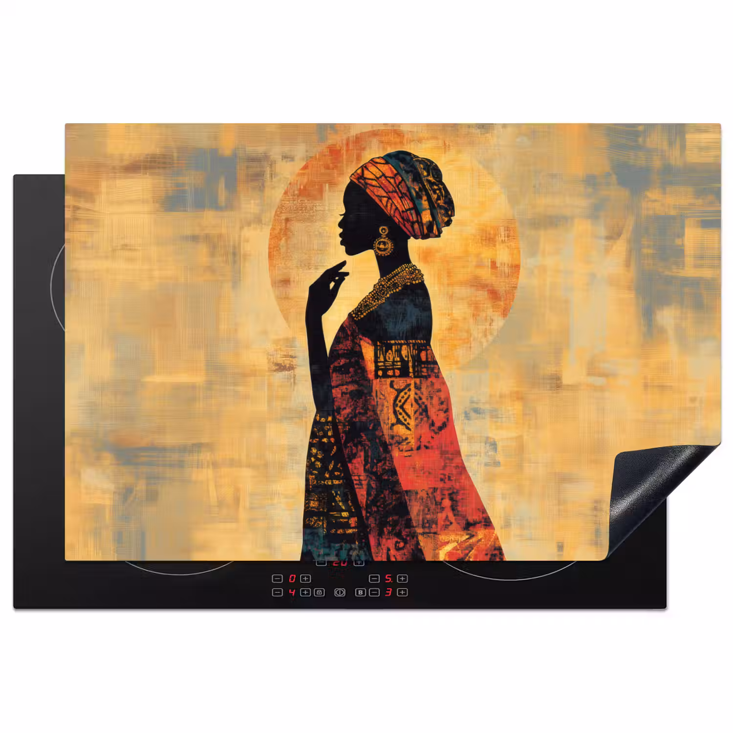 Vrouw - Silhouet - Patronen - Sierlijk Inductie beschermer vinyl 3mm klein -3d